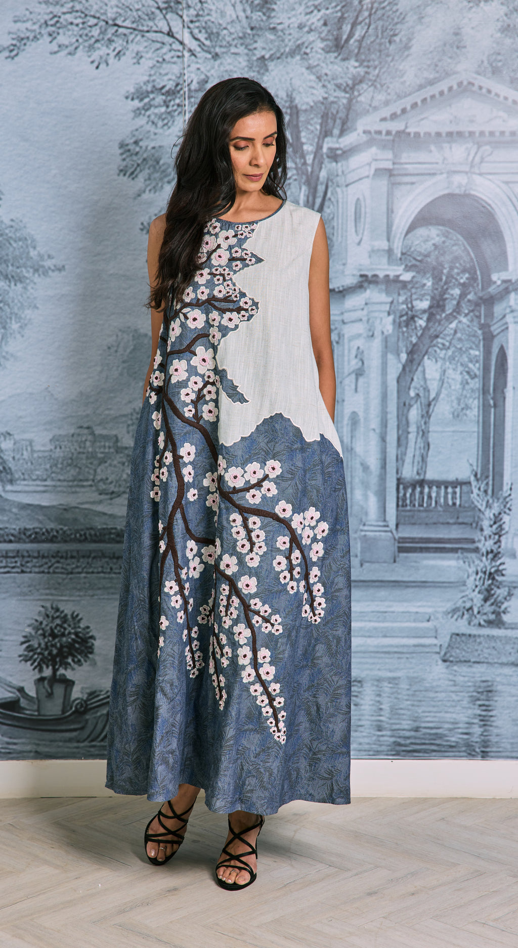 Sakura Mountain Sleeveless Dress