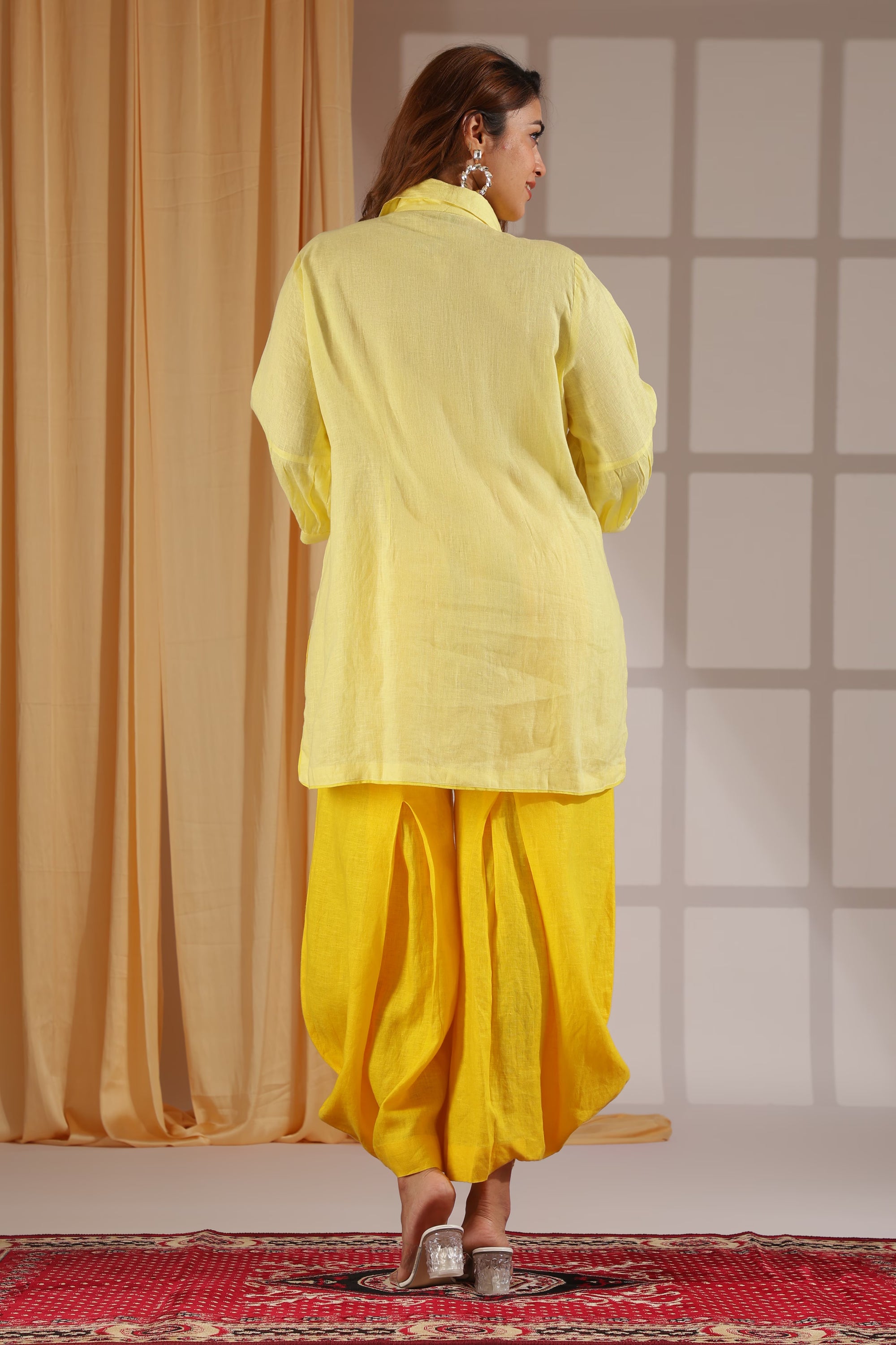 Marigold Meadow Embroidered Dhoti Set