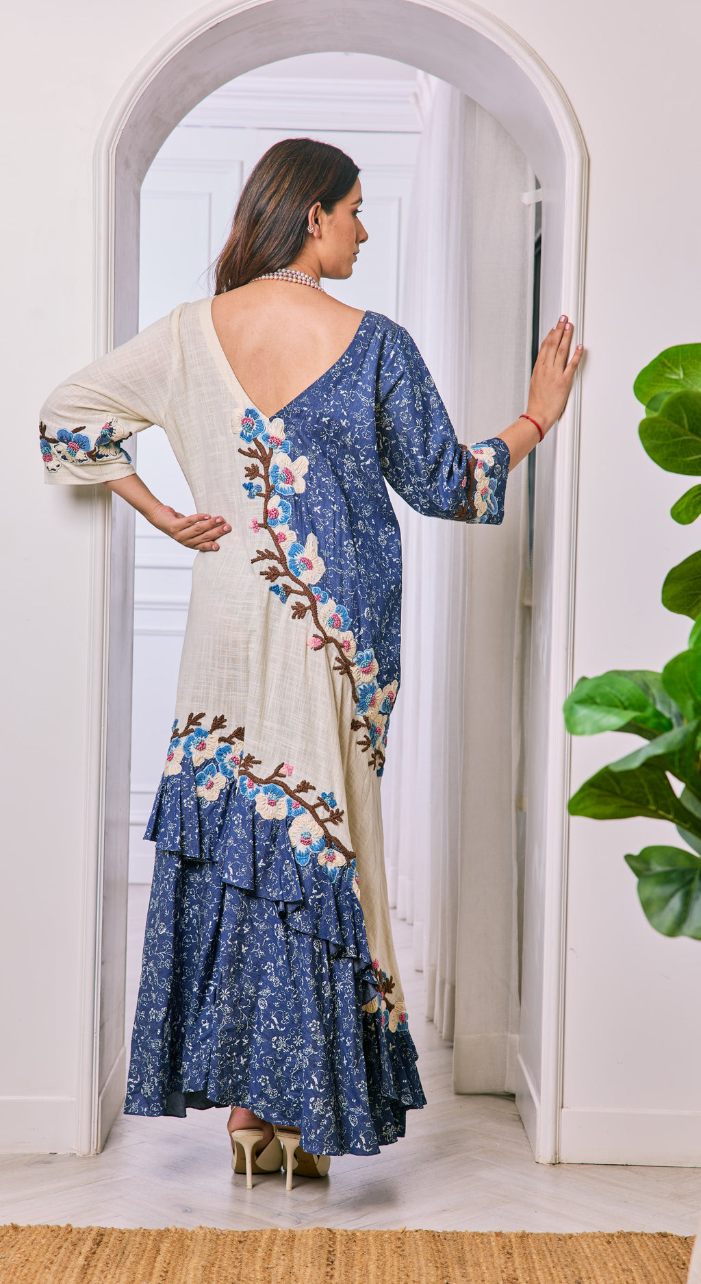 Serene Blossom Asymmetric Dress