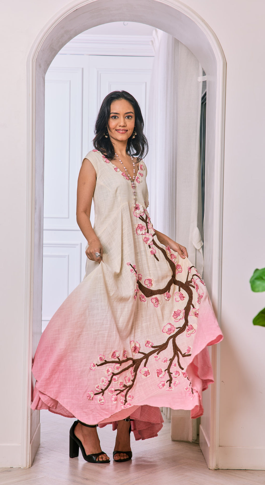 Blossom Drift Sleeveless Dress
