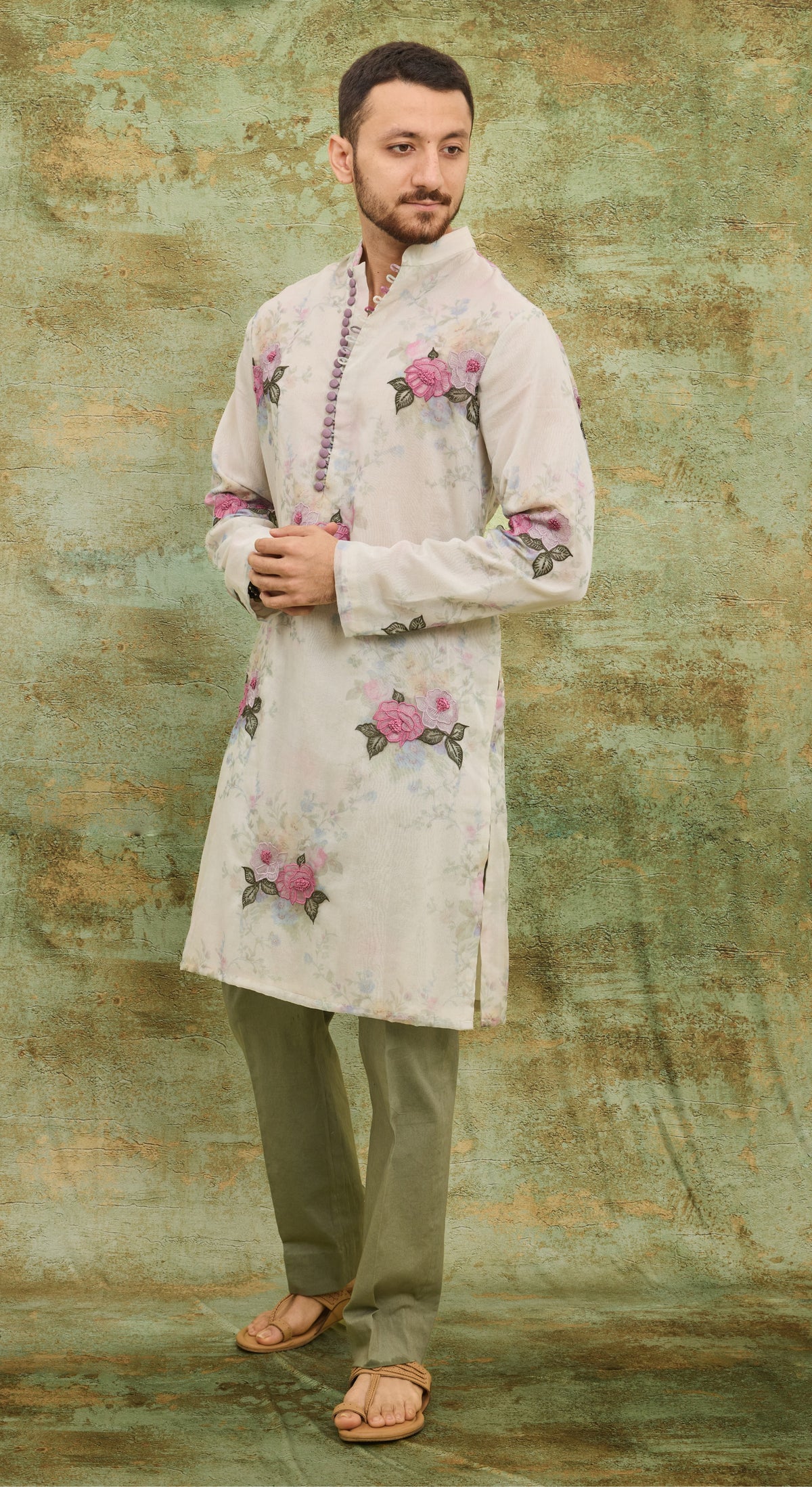 Ivory Rose Garden Kurta Set
