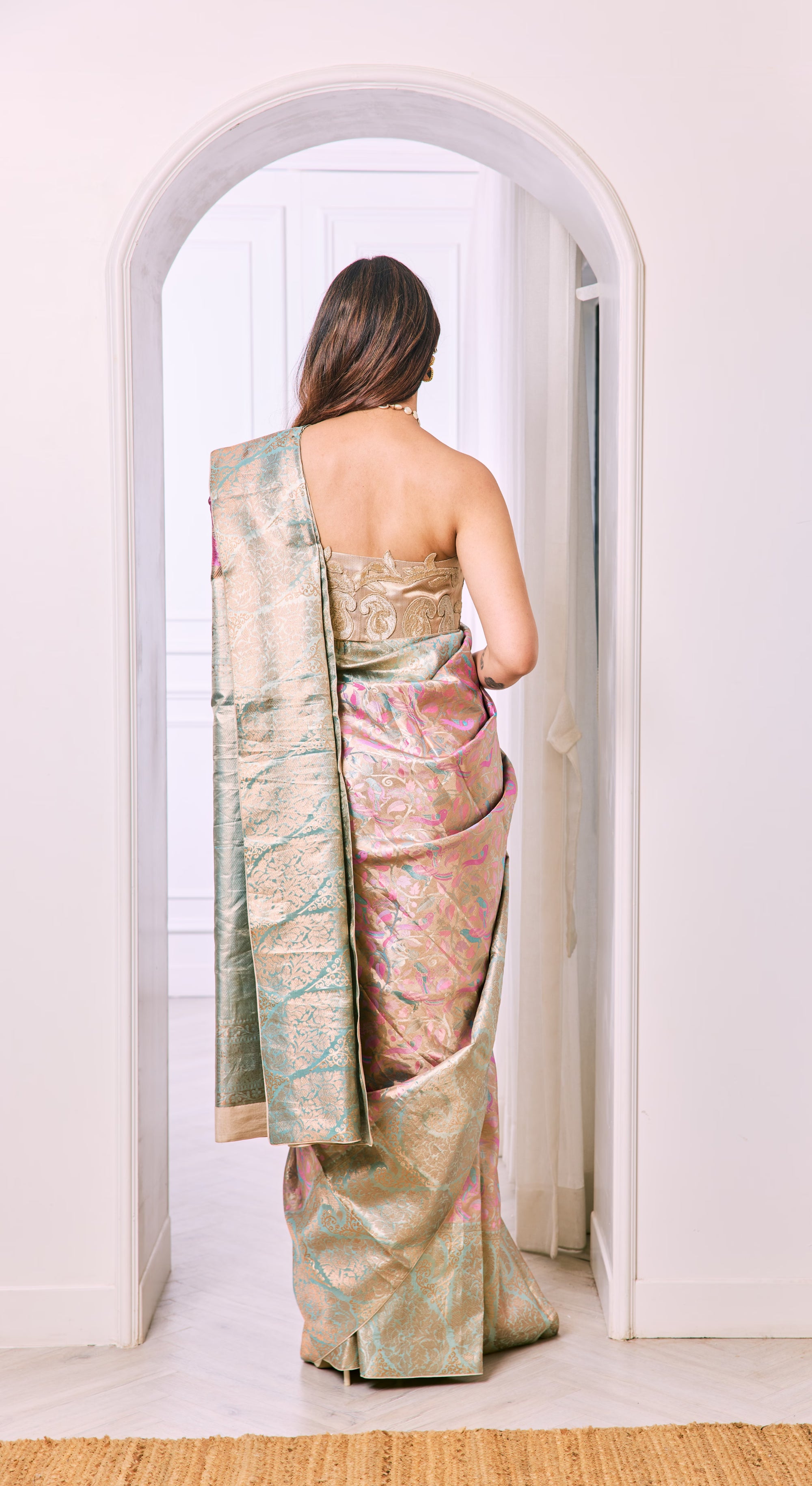 Iridescent Pastel Banarasi Saree