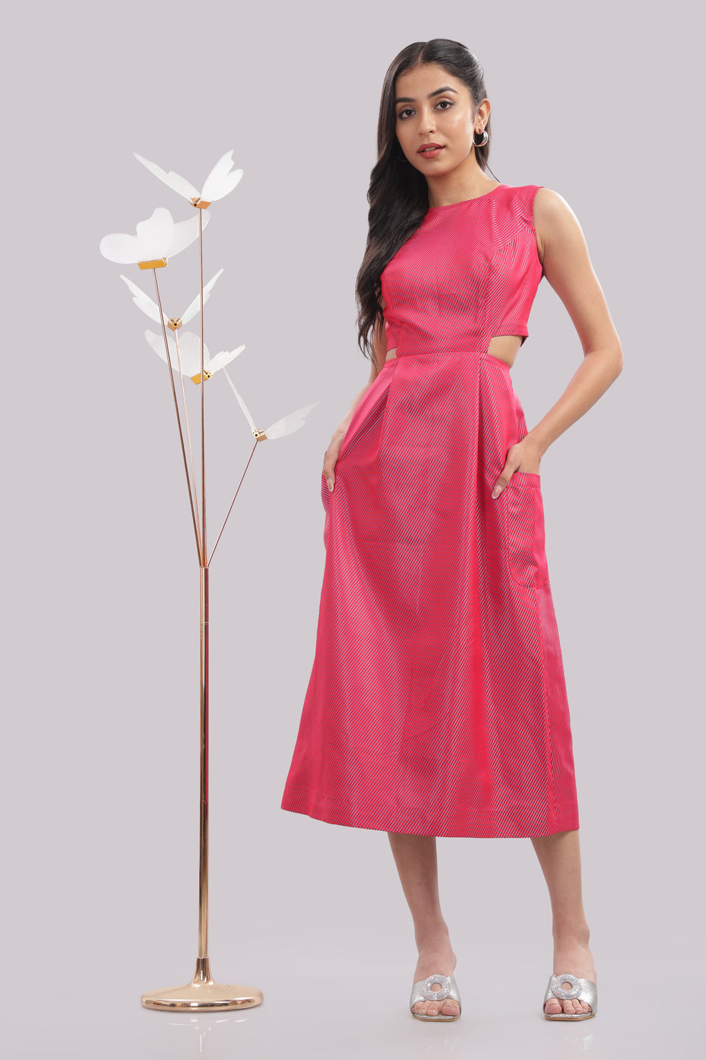Sleek Cutout Pocket dress