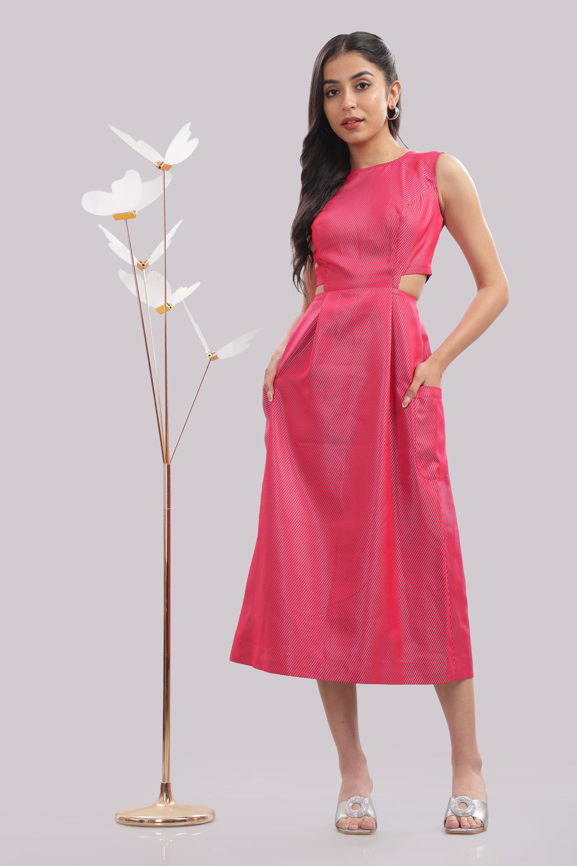 Sleek Cutout Pocket dress