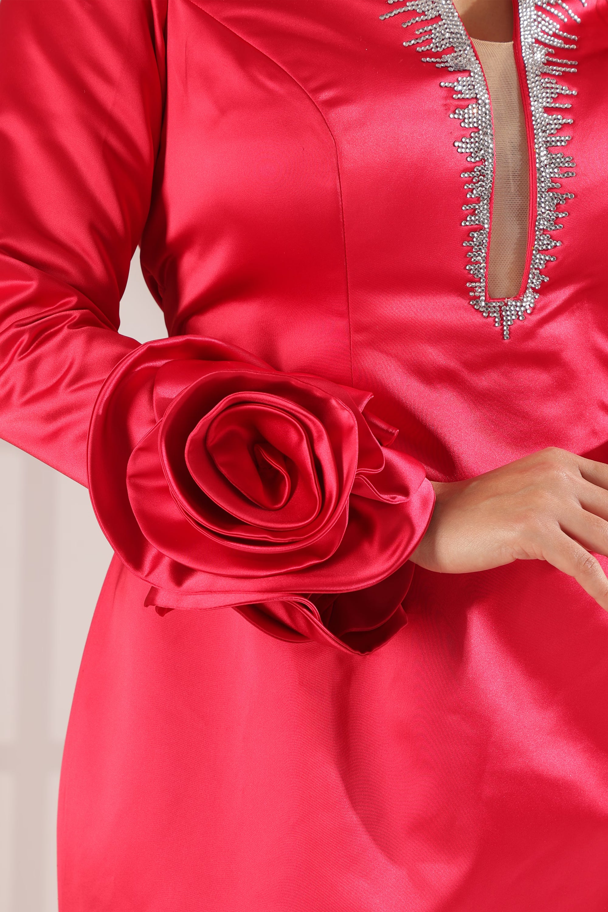 Rosette Royale Satin Gown