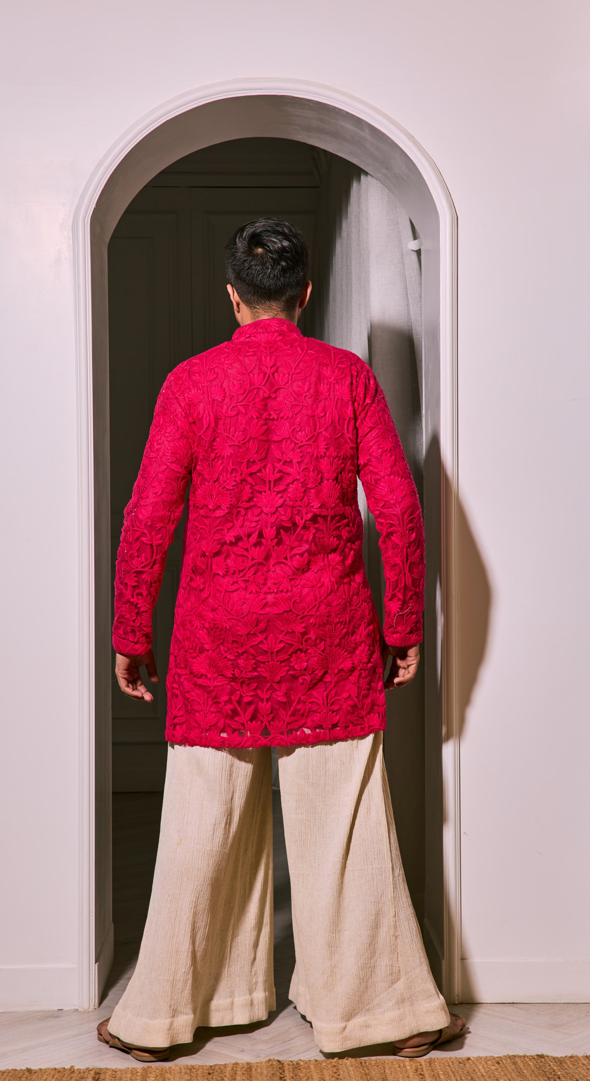 Fresh Pink Floral Kurta Set