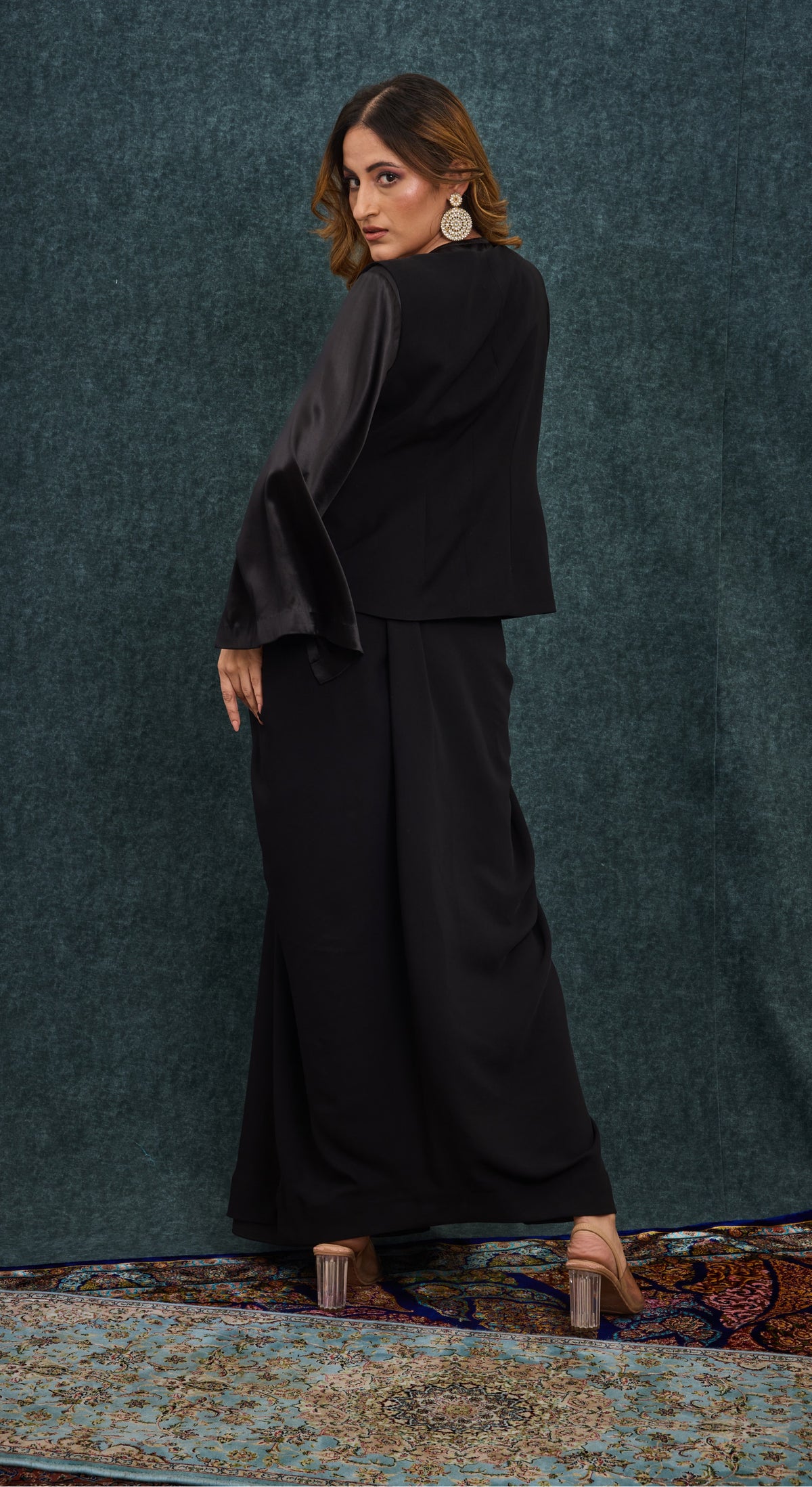 Noir Paisley Embroidered Co-ord Set