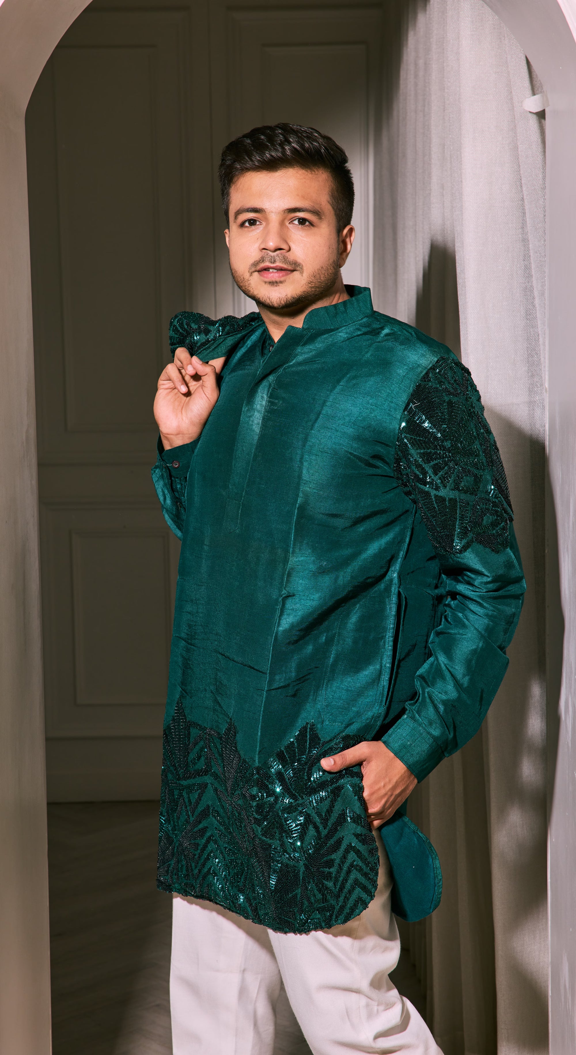 Emerald Enigma Kurta Set