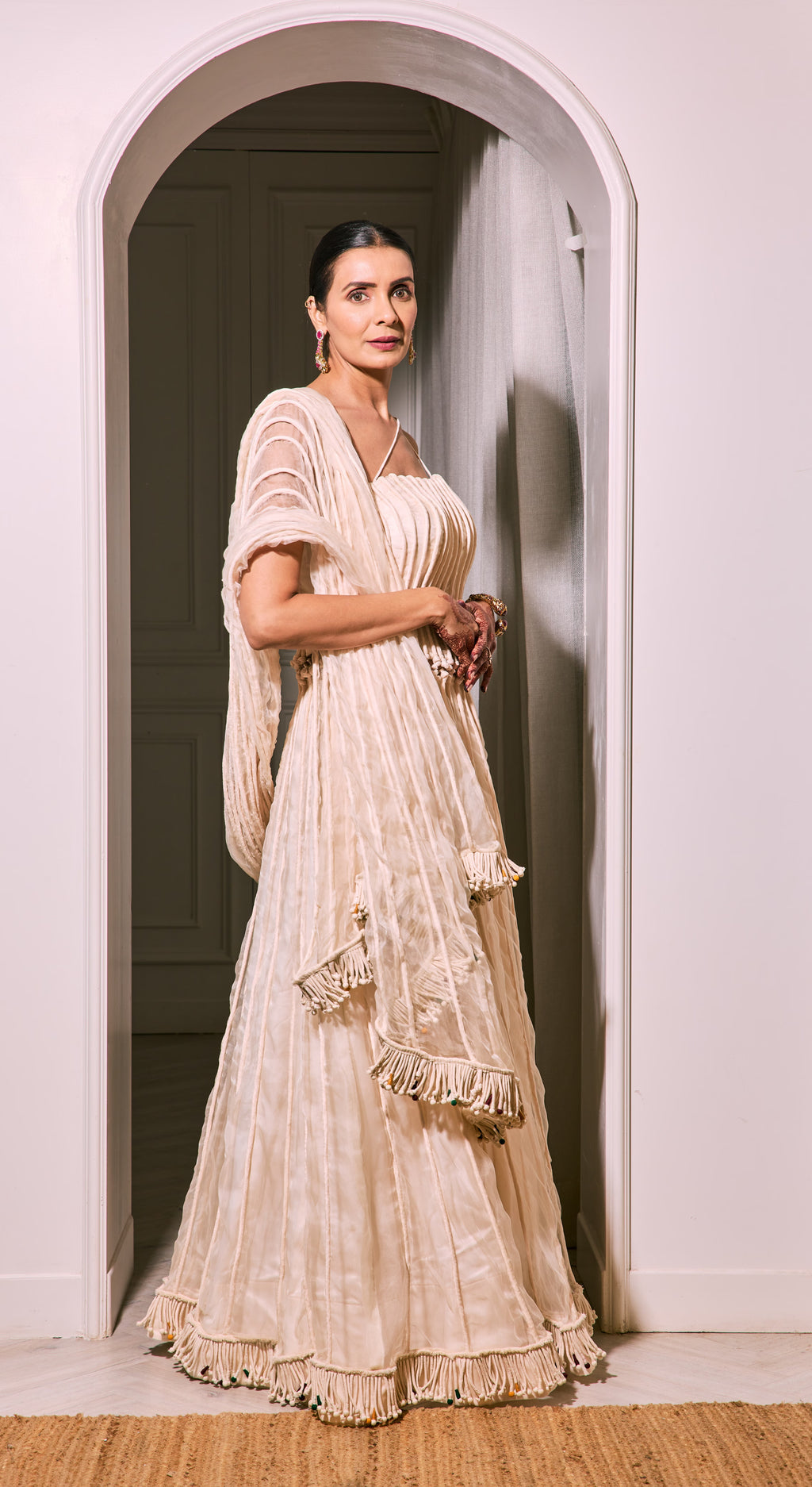 Pleated Elegance Gown