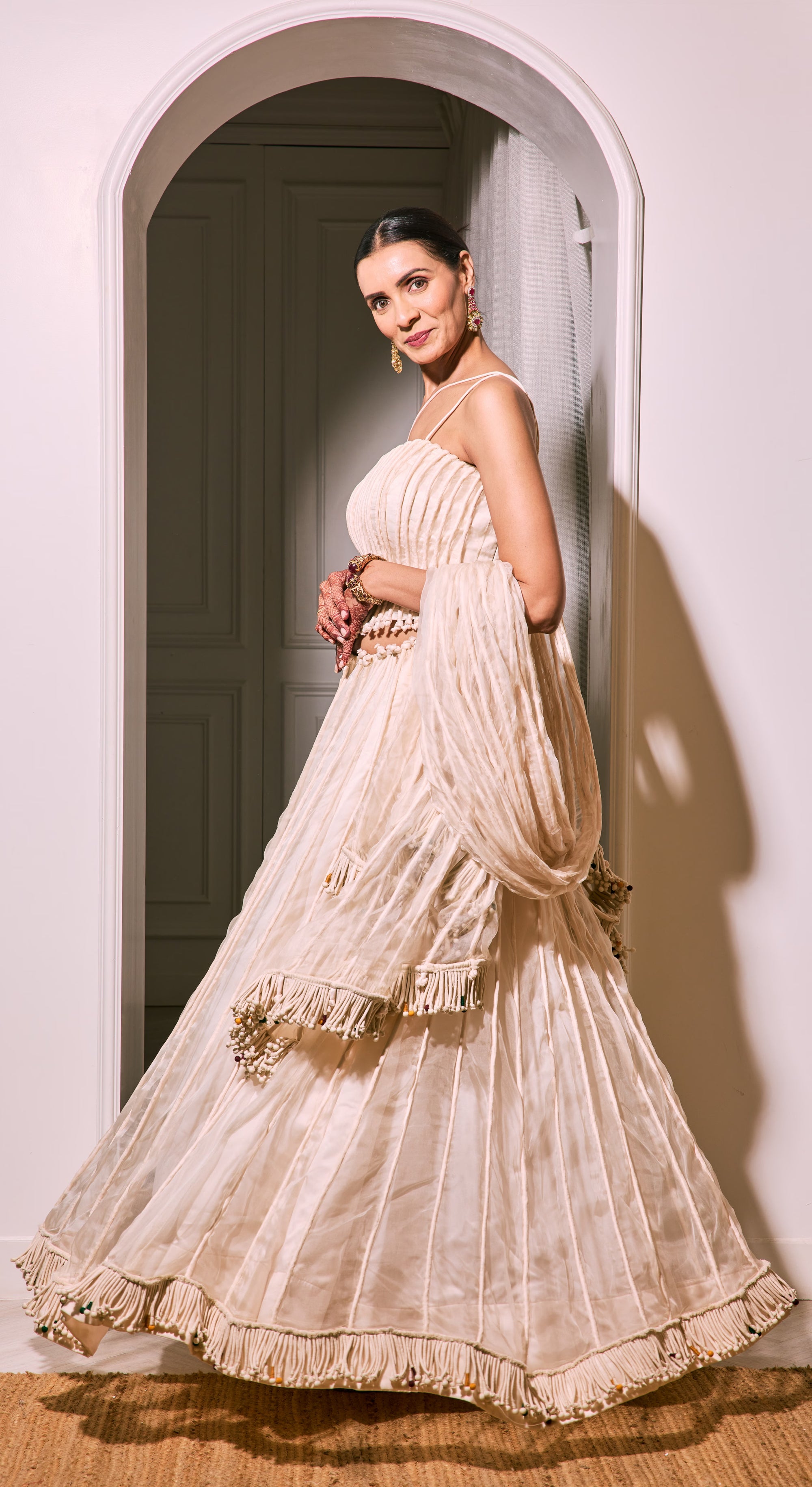 Pleated Elegance Gown