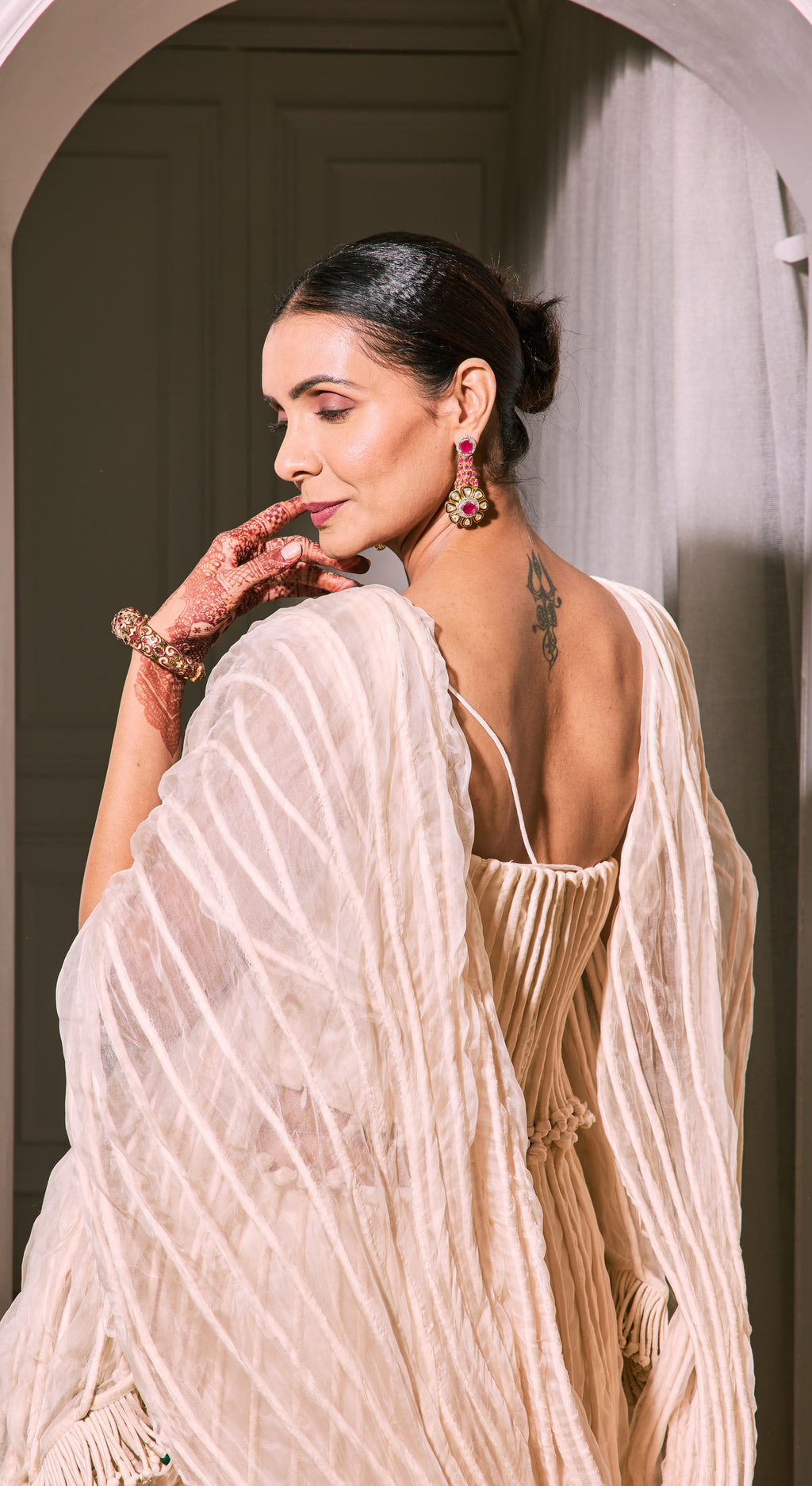 Pleated Elegance Gown