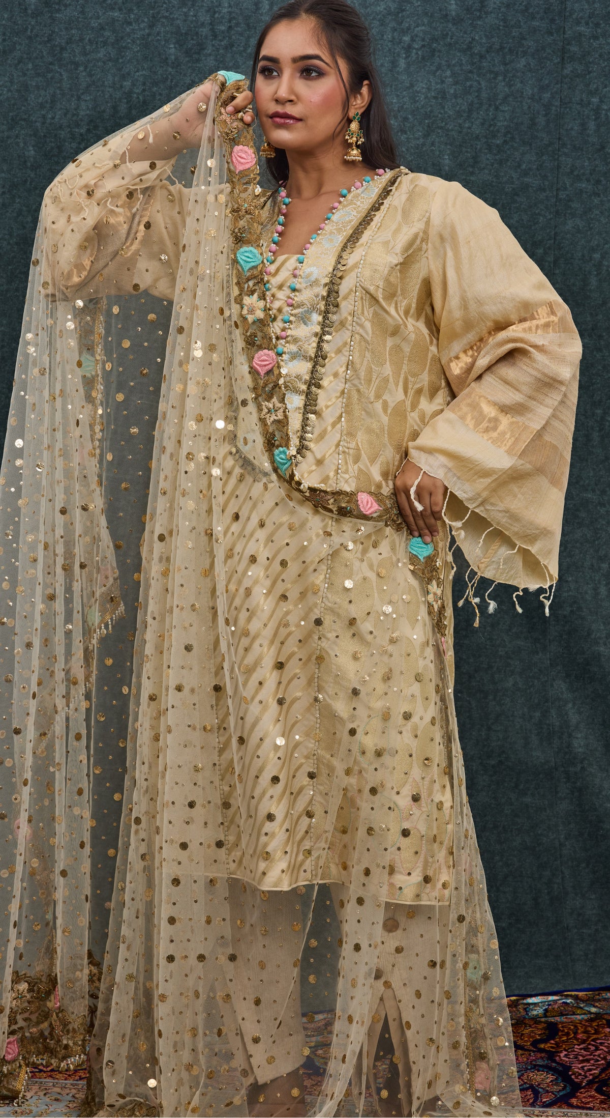 Ivory Bloom Heritage Kurta Set