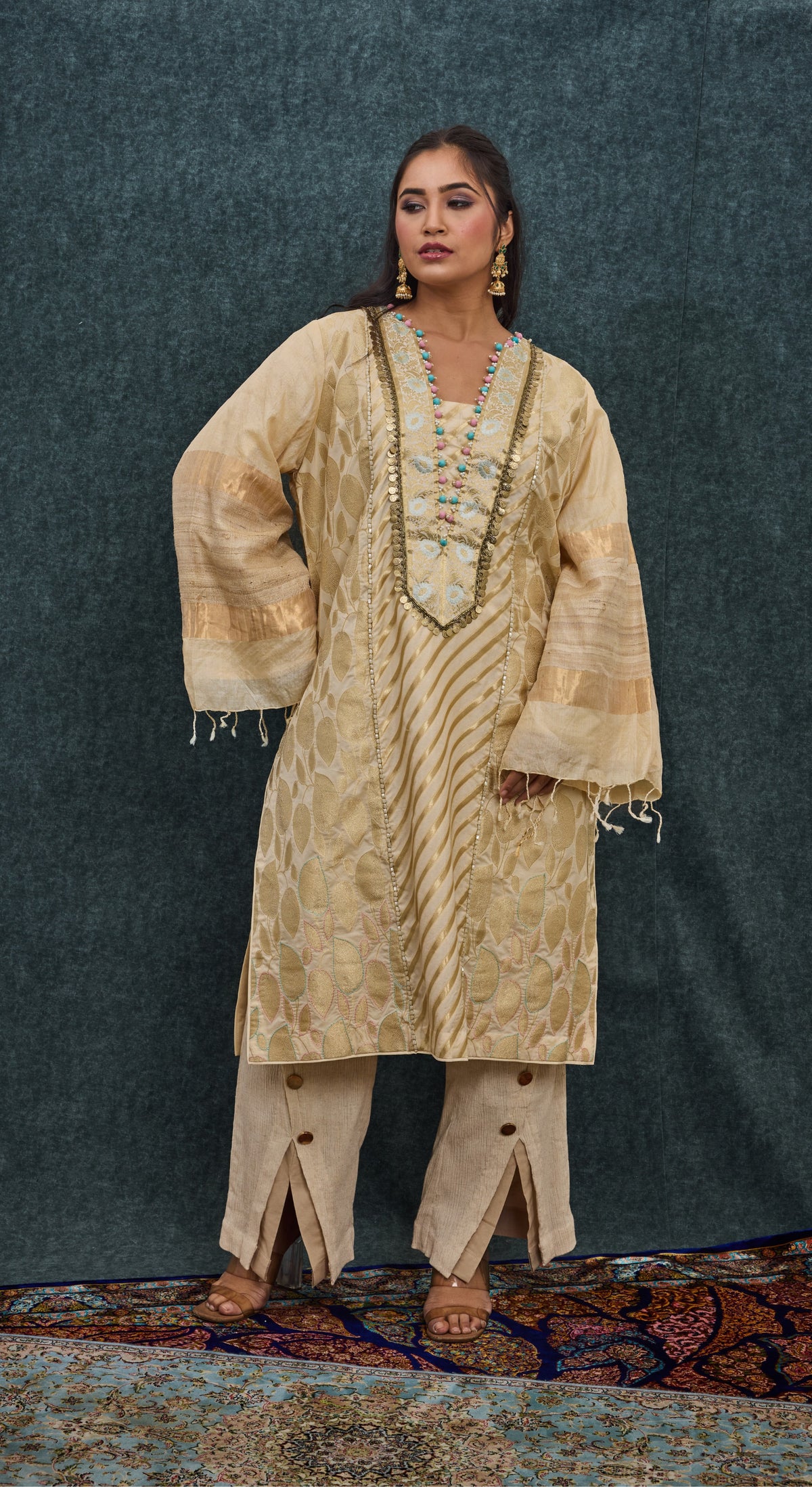 Ivory Bloom Heritage Kurta Set