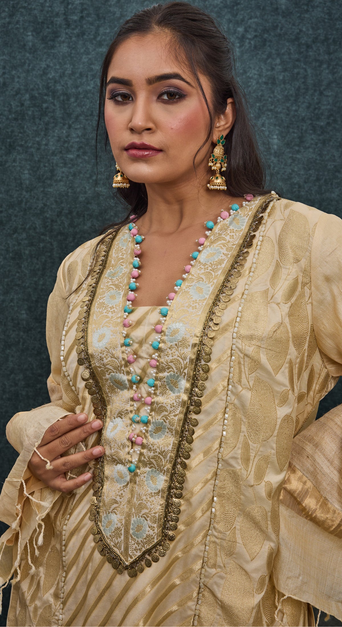 Ivory Bloom Heritage Kurta Set