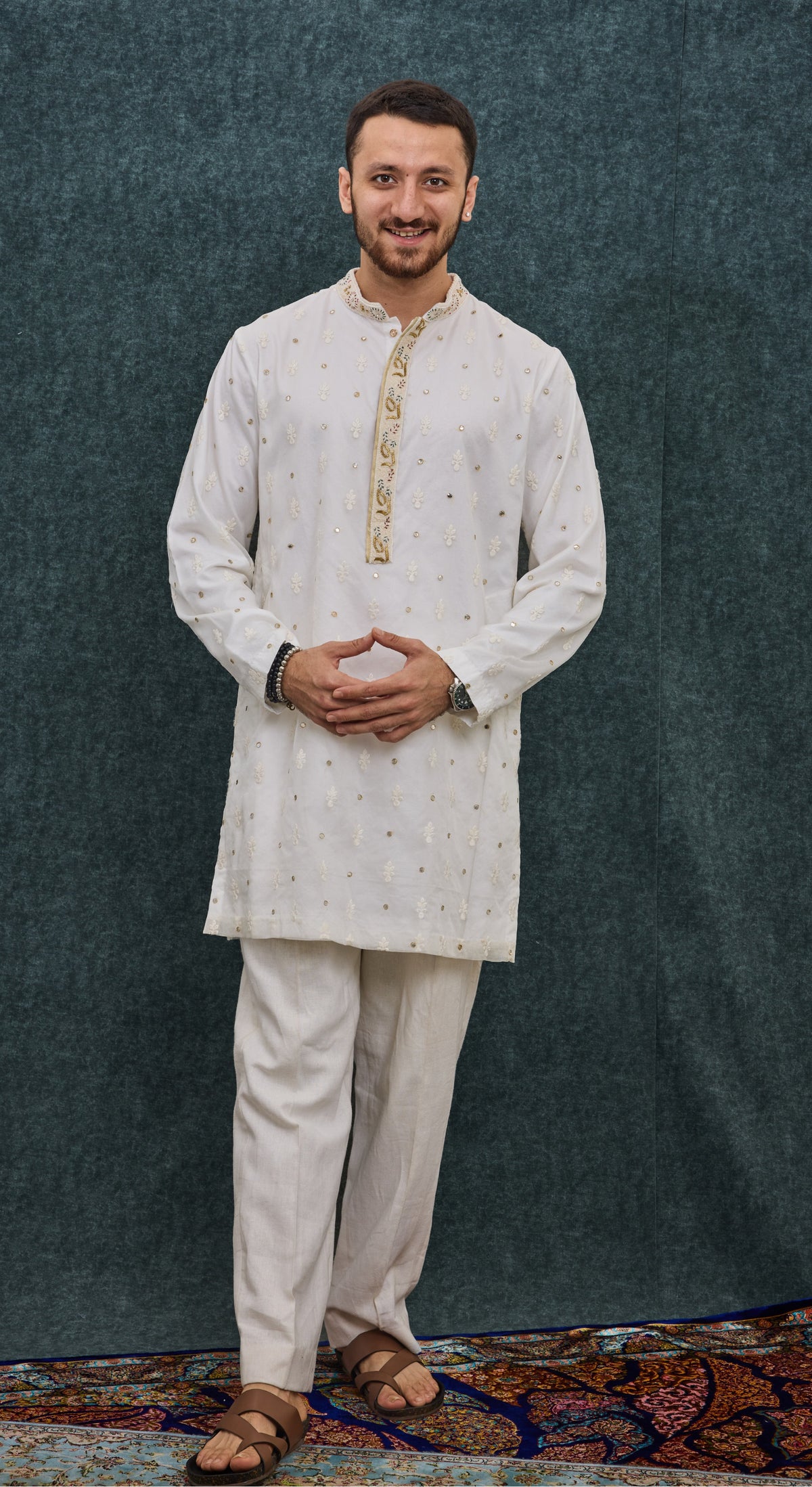 Ivory Heritage Butti Kurta Set