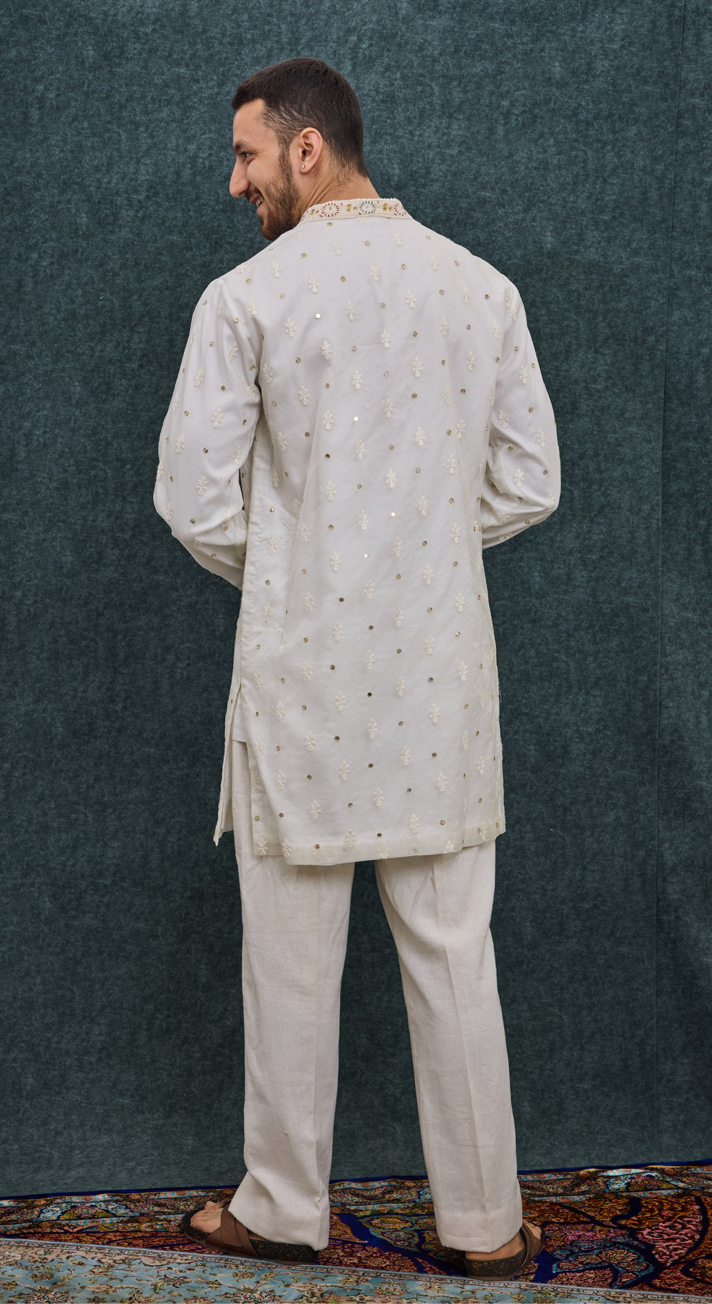 Ivory Heritage Butti Kurta Set