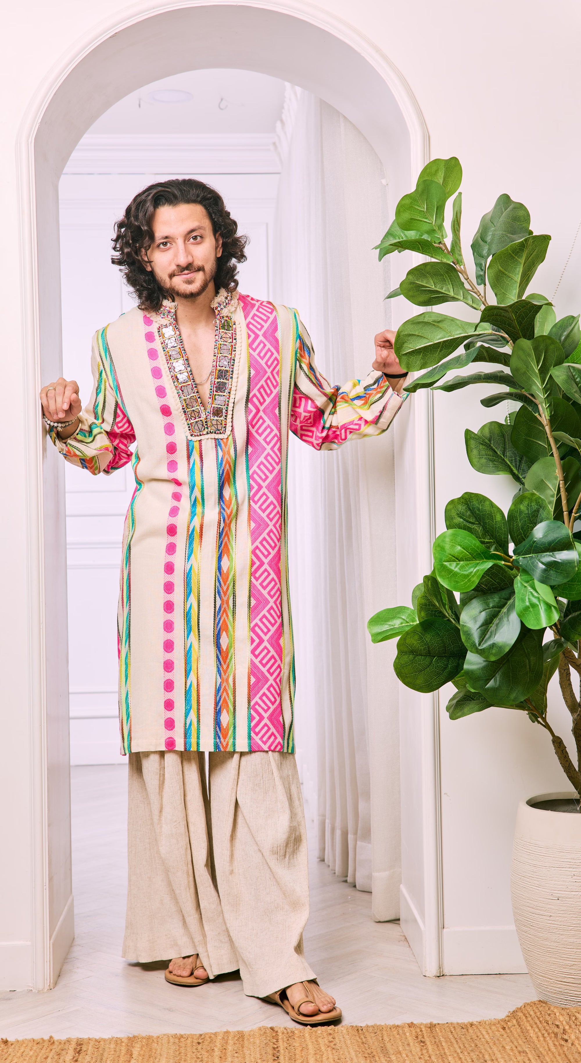 Boho Revival Embroidered Kurta