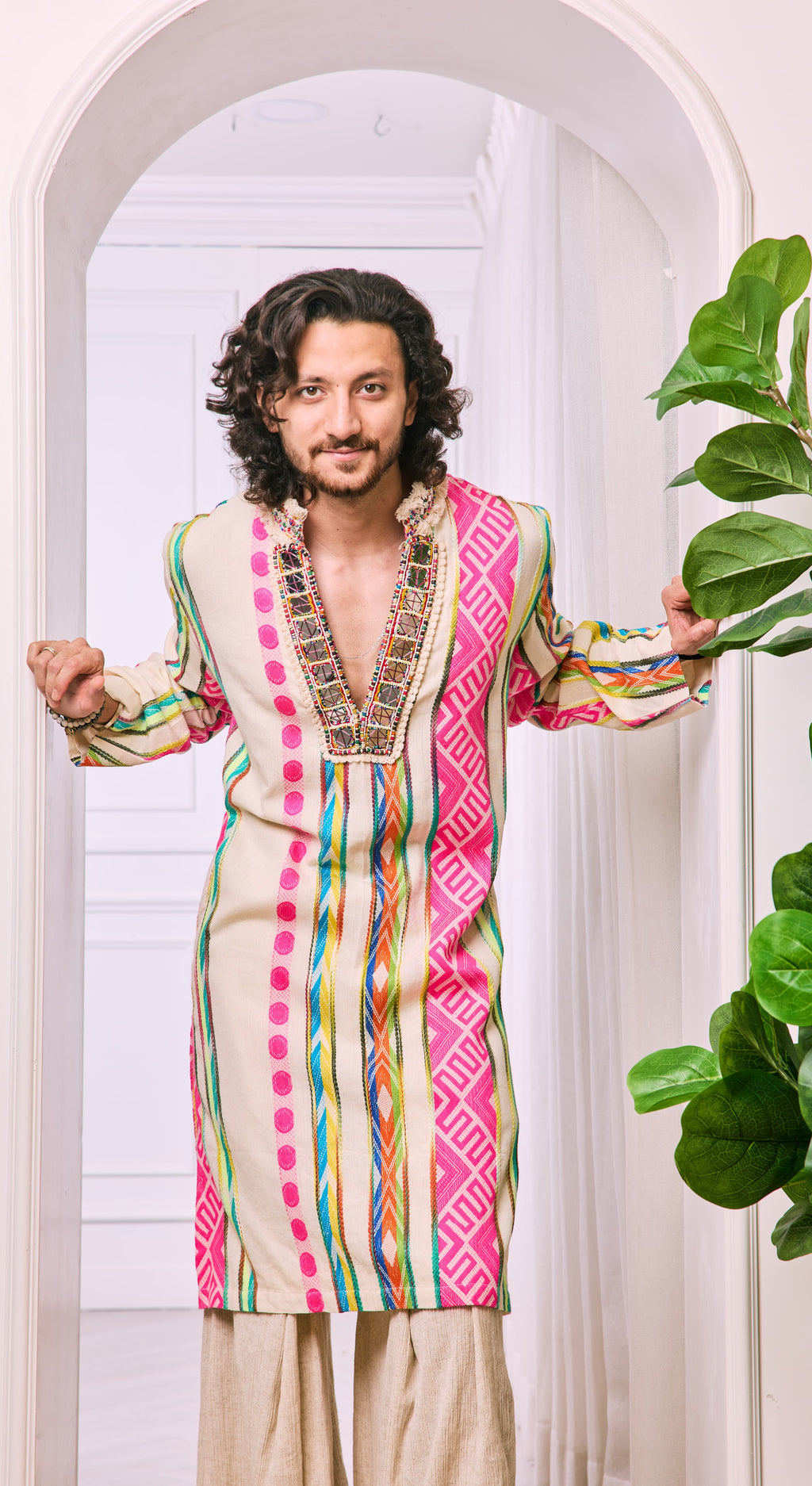Boho Revival Embroidered Kurta