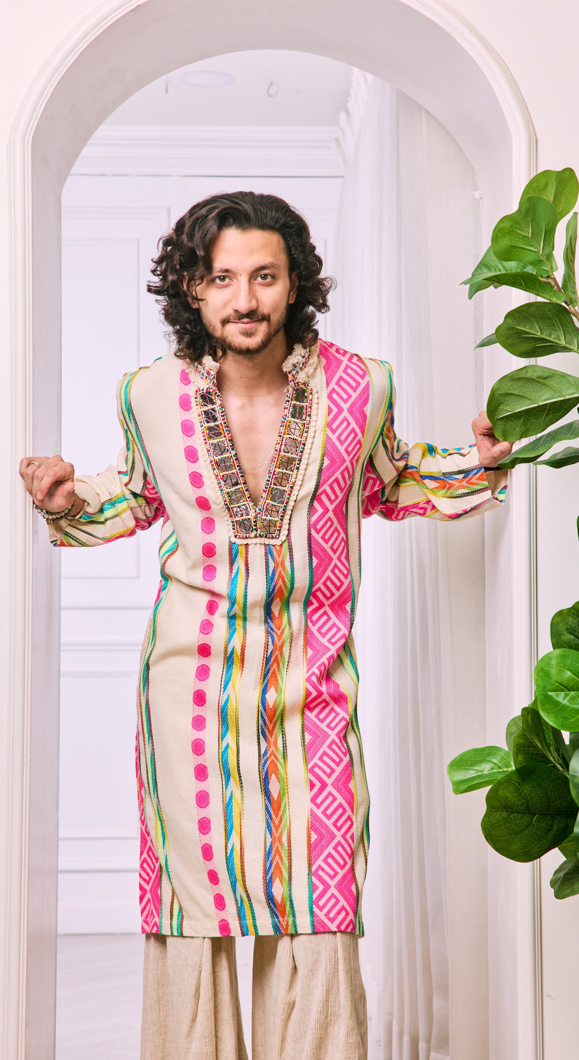 Boho Revival Embroidered Kurta
