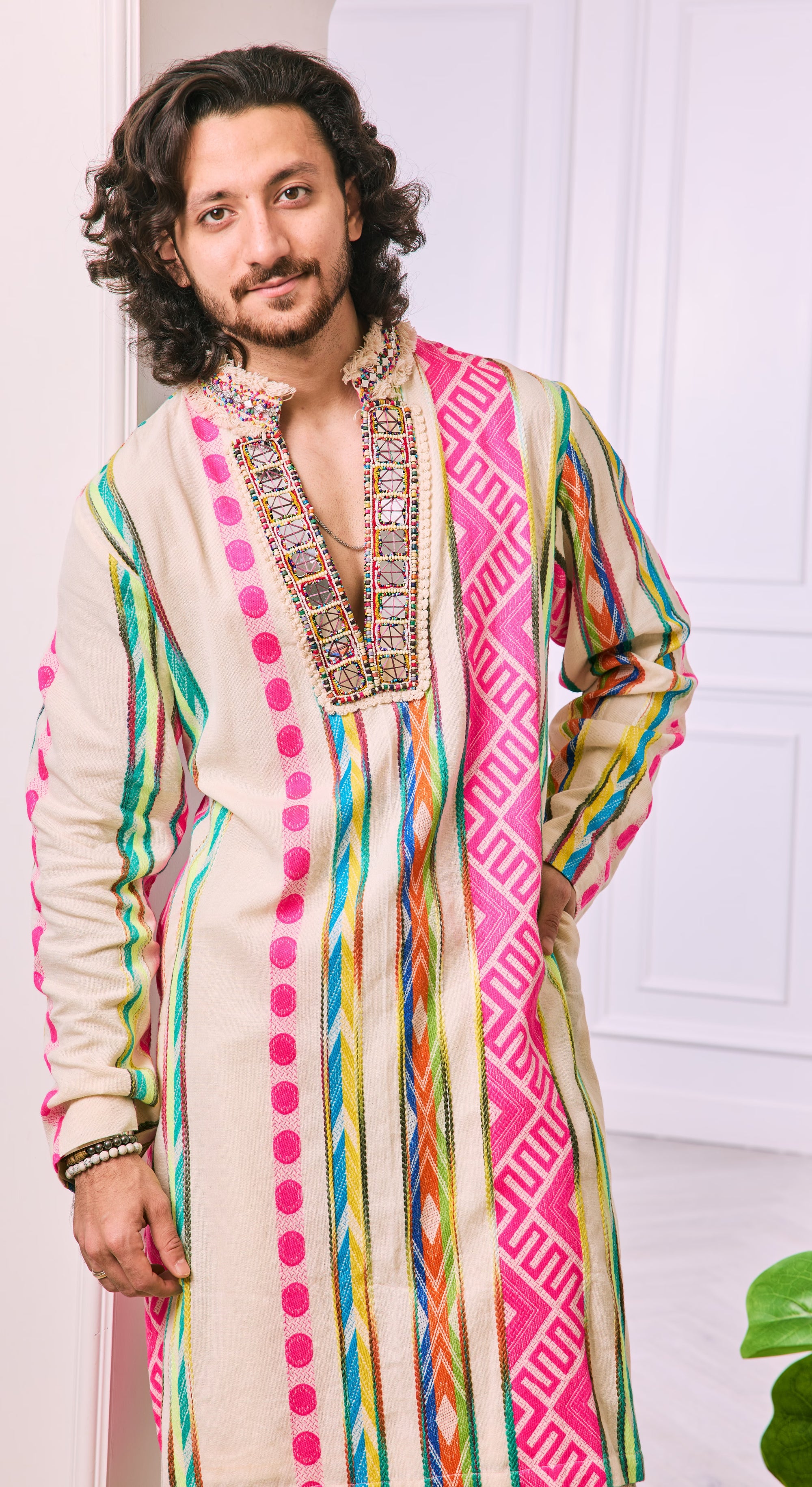 Boho Revival Embroidered Kurta