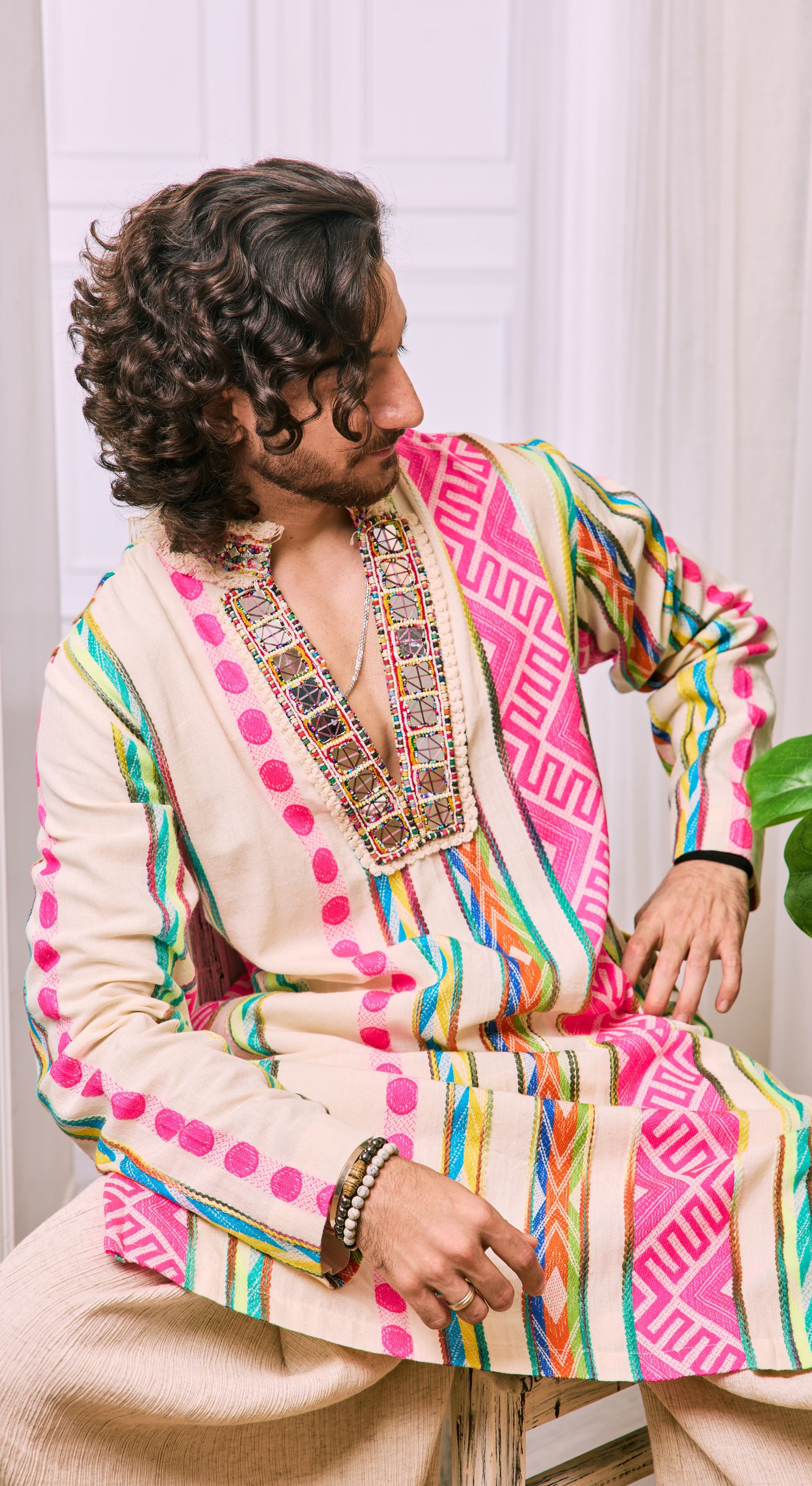 Boho Revival Embroidered Kurta