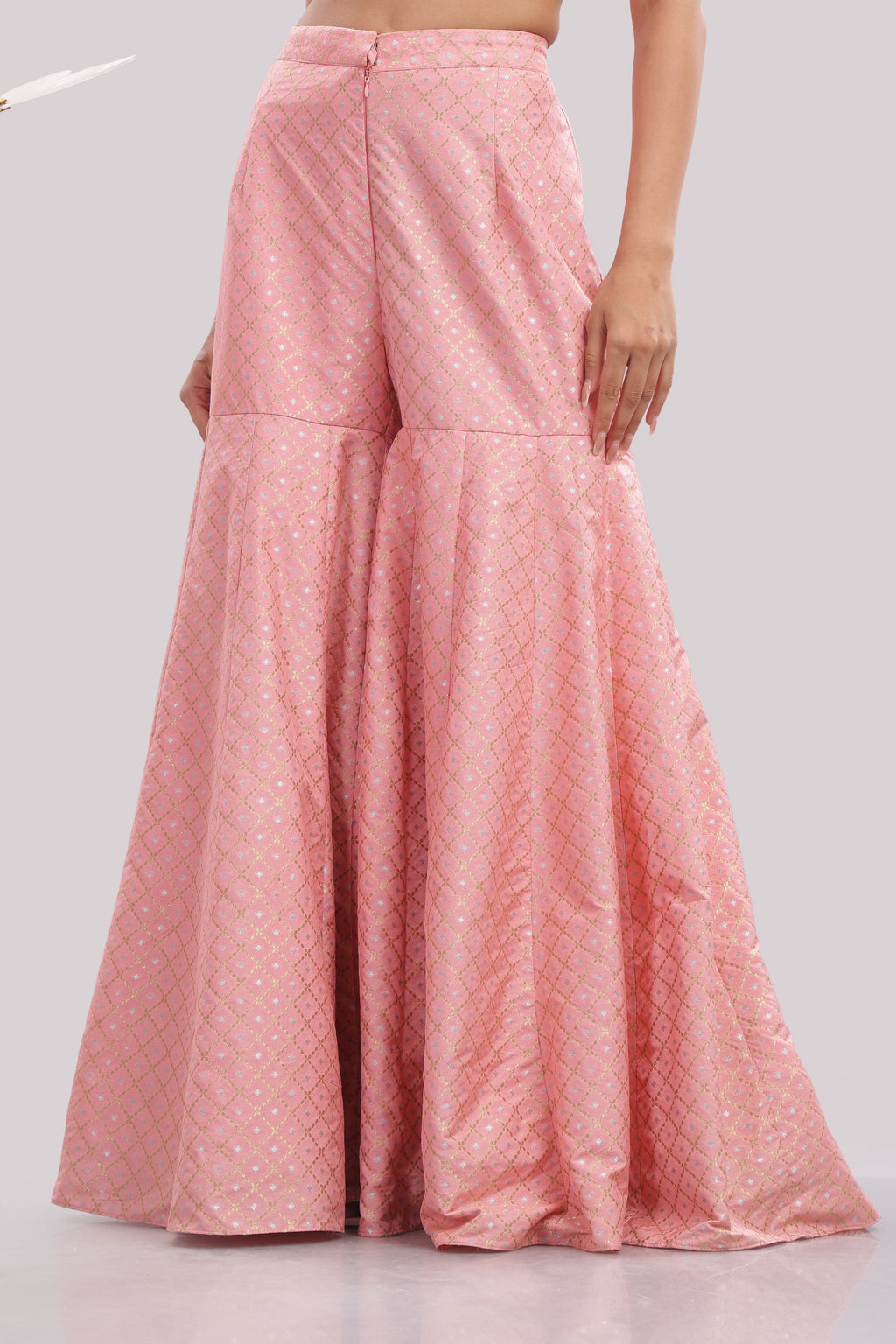 Blooming Pink Palazzo Ensemble