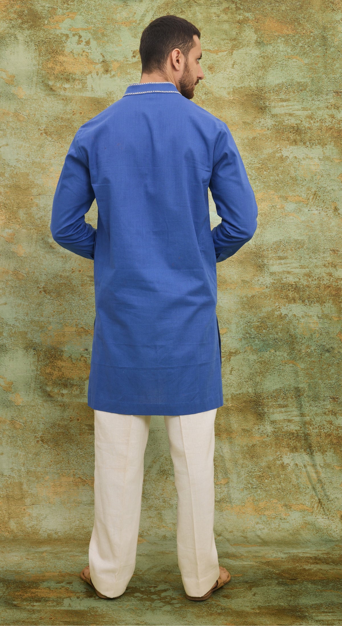 Cobalt Blue & Ivory Men’s Kurta Set