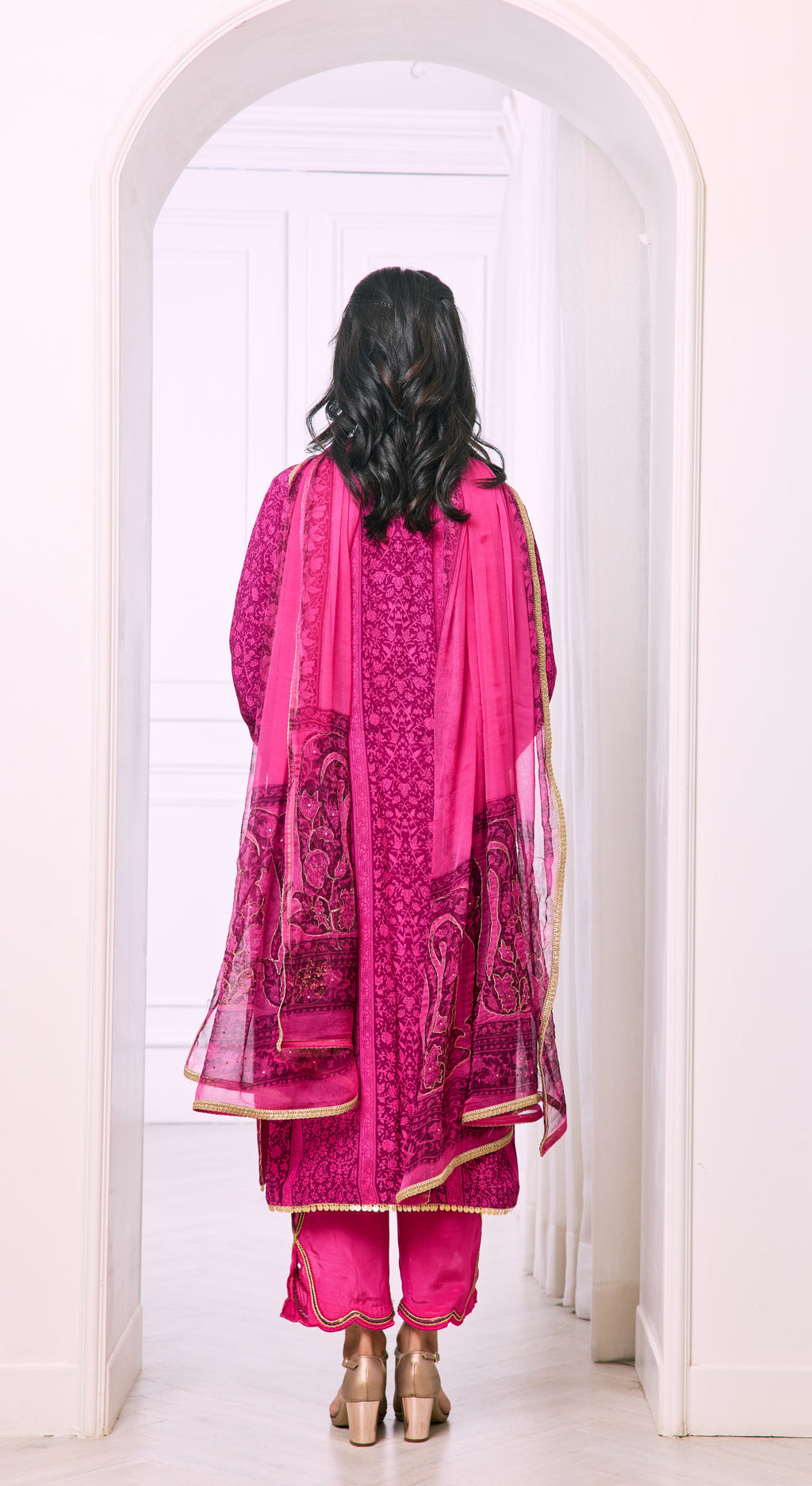 Fuchsia Royale Embroidered Kurta Set