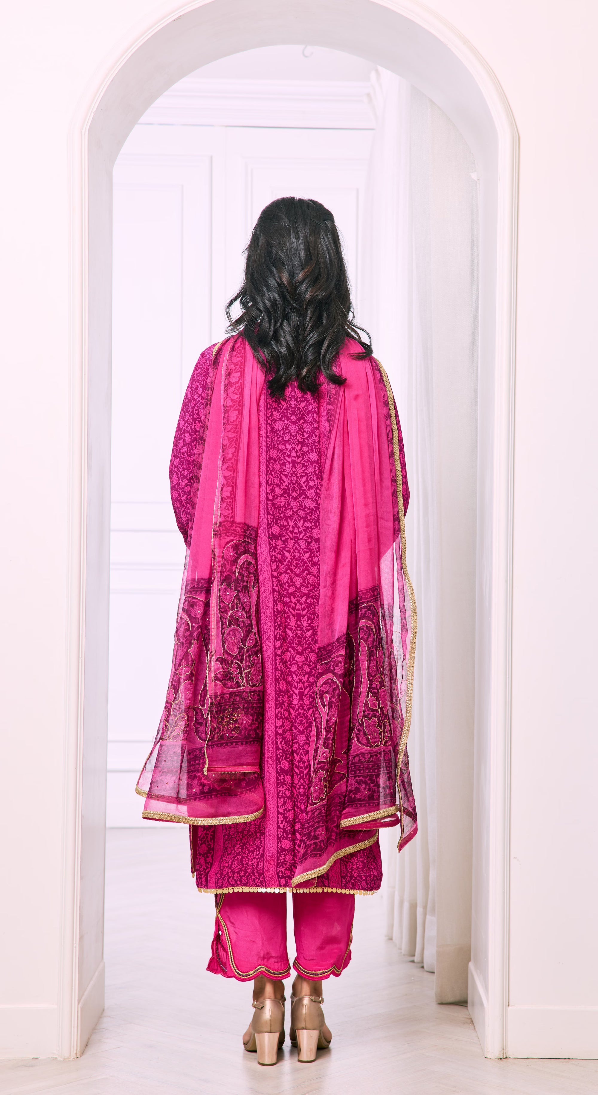 Fuchsia Royale Embroidered Kurta Set