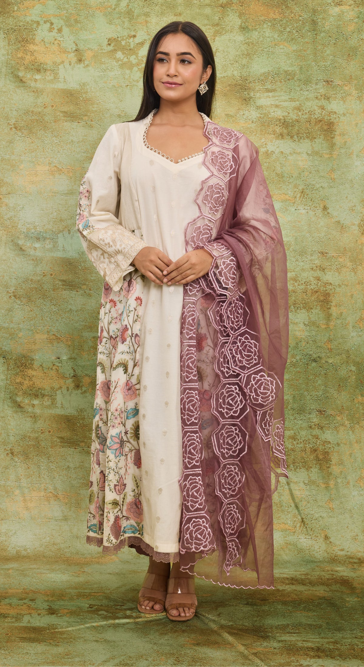 Blush Garden Embroidered Kurta Set