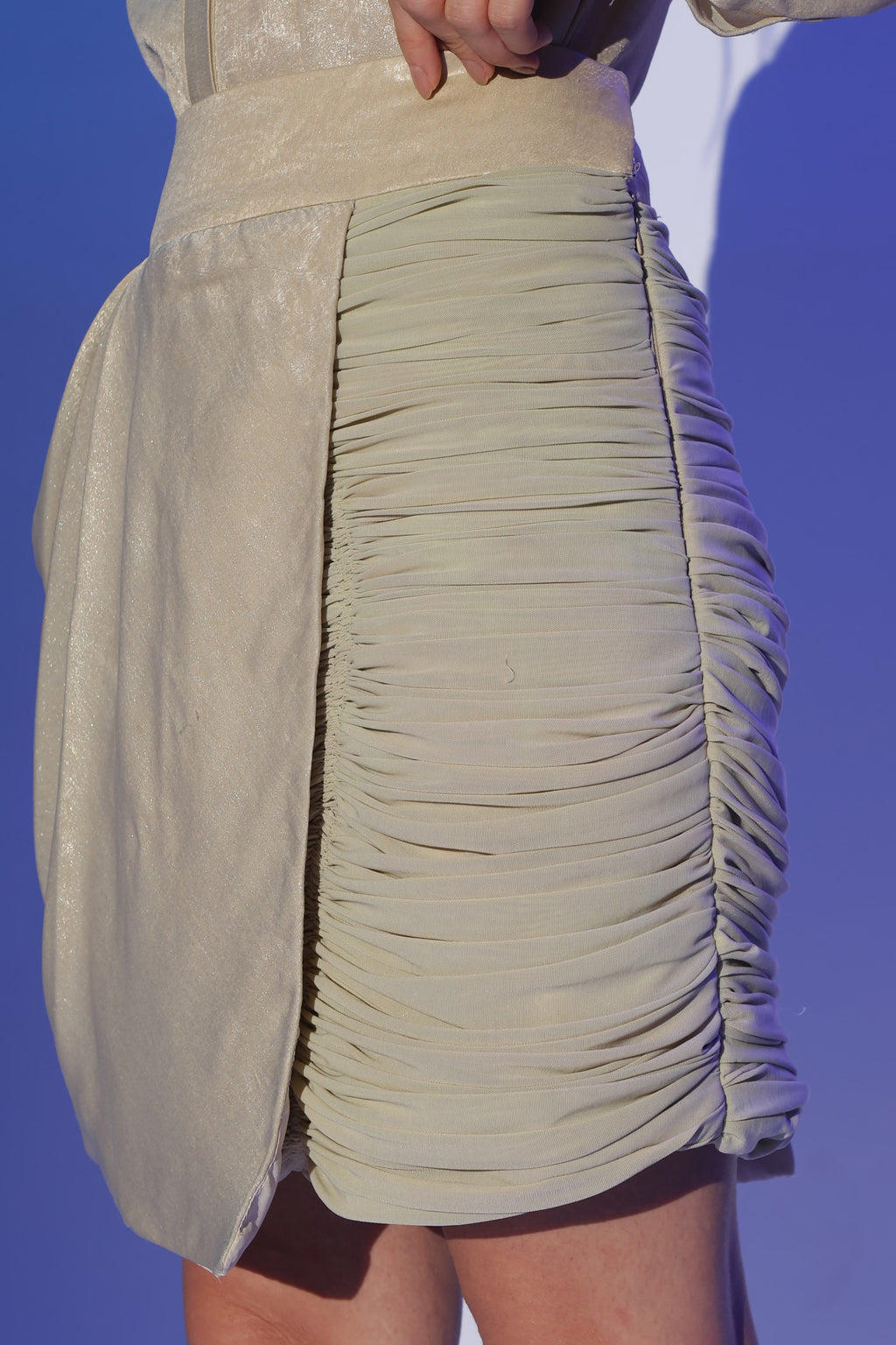 Gold Drape Shirt-Dress