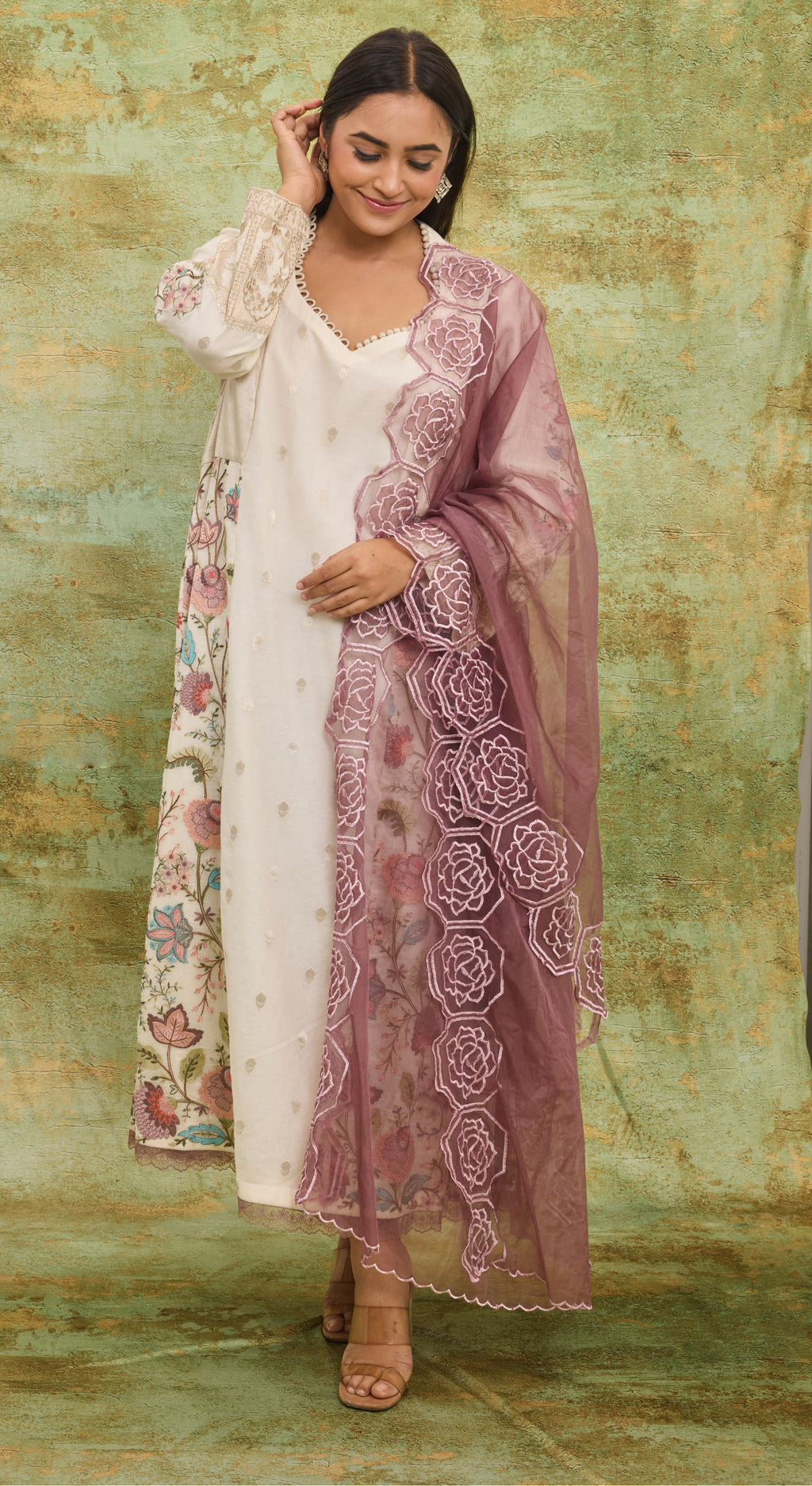 Blush Garden Embroidered Kurta Set