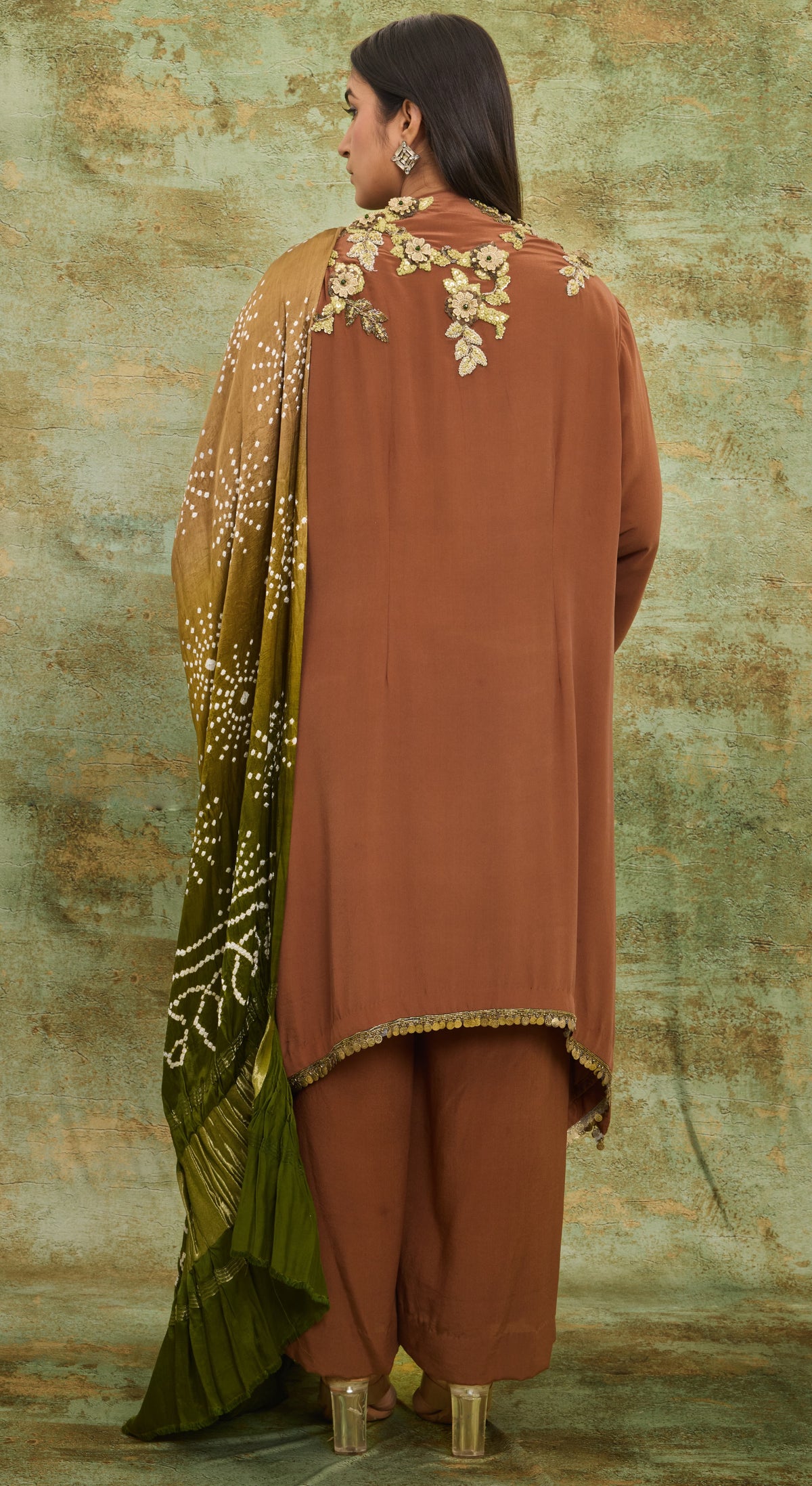 Cocoa Garden Bandhani Kurta Set