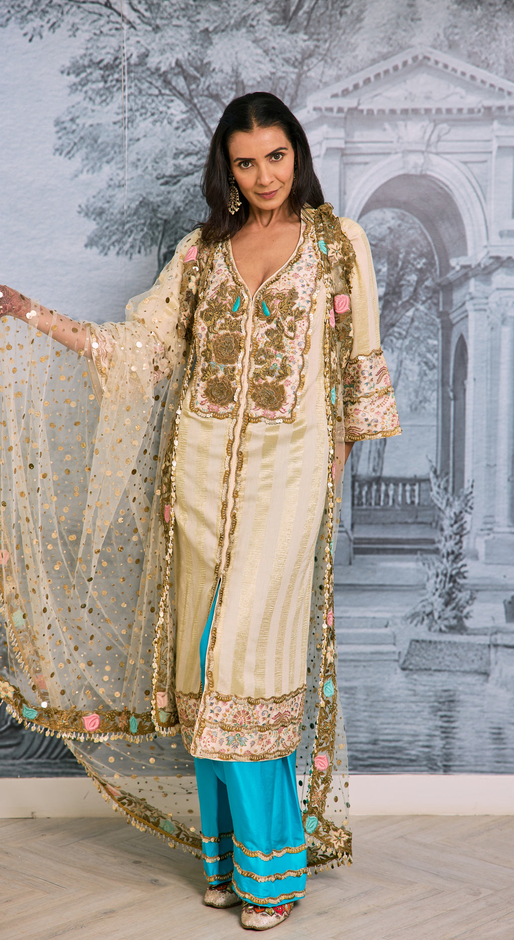 Opulent Pastel Heirloom Kurta Set