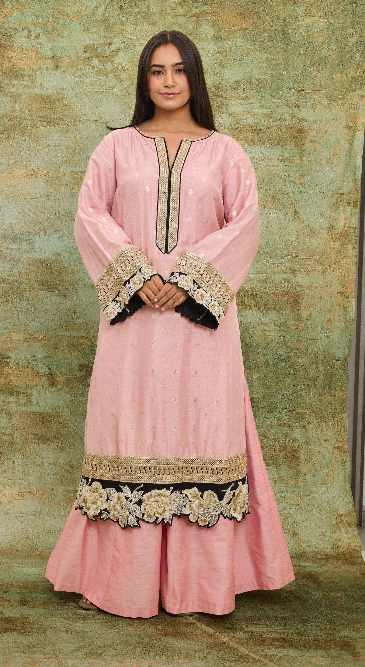 Blush Heritage Embroidered Kurta Set