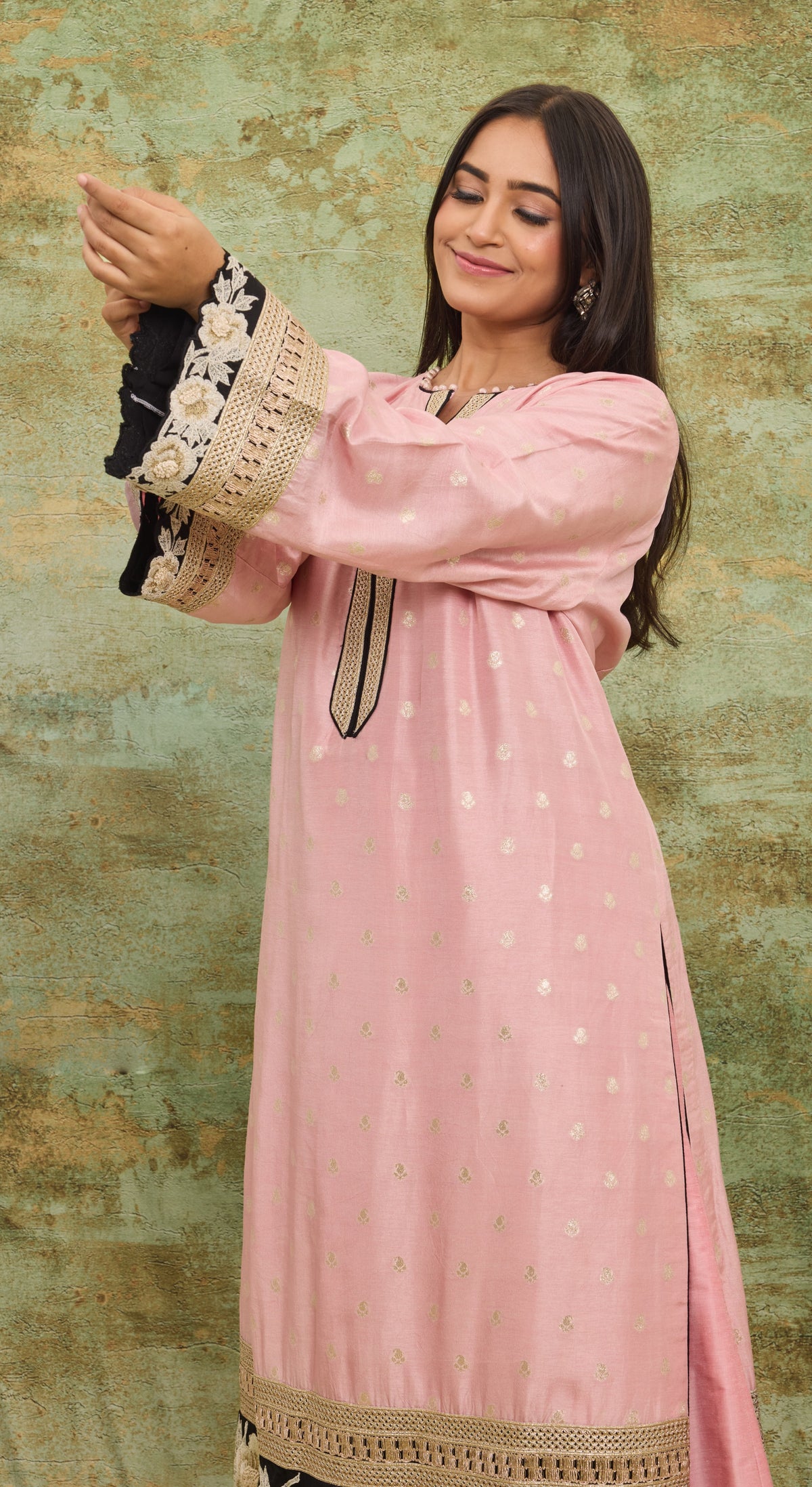 Blush Heritage Embroidered Kurta Set