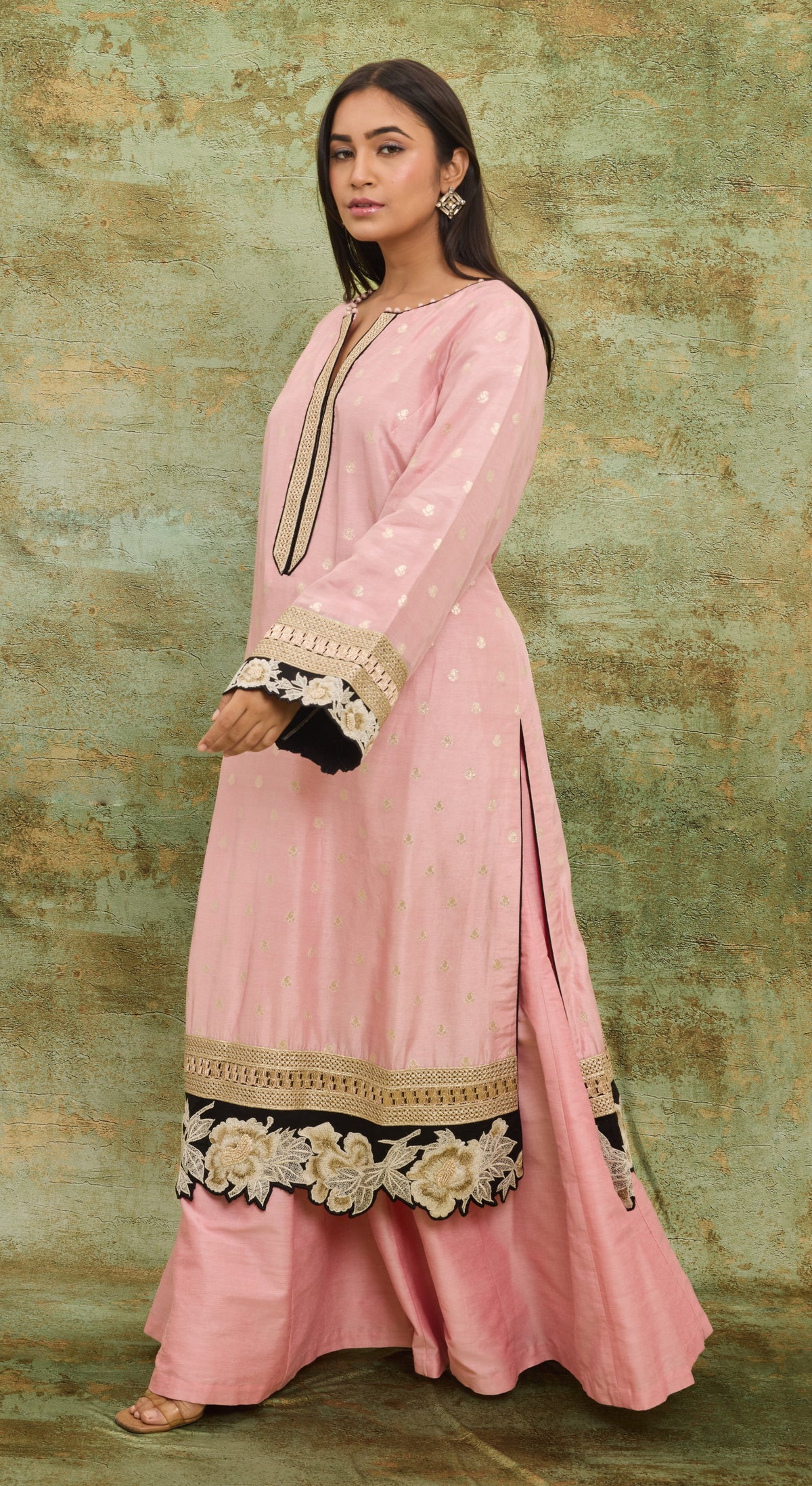 Blush Heritage Embroidered Kurta Set
