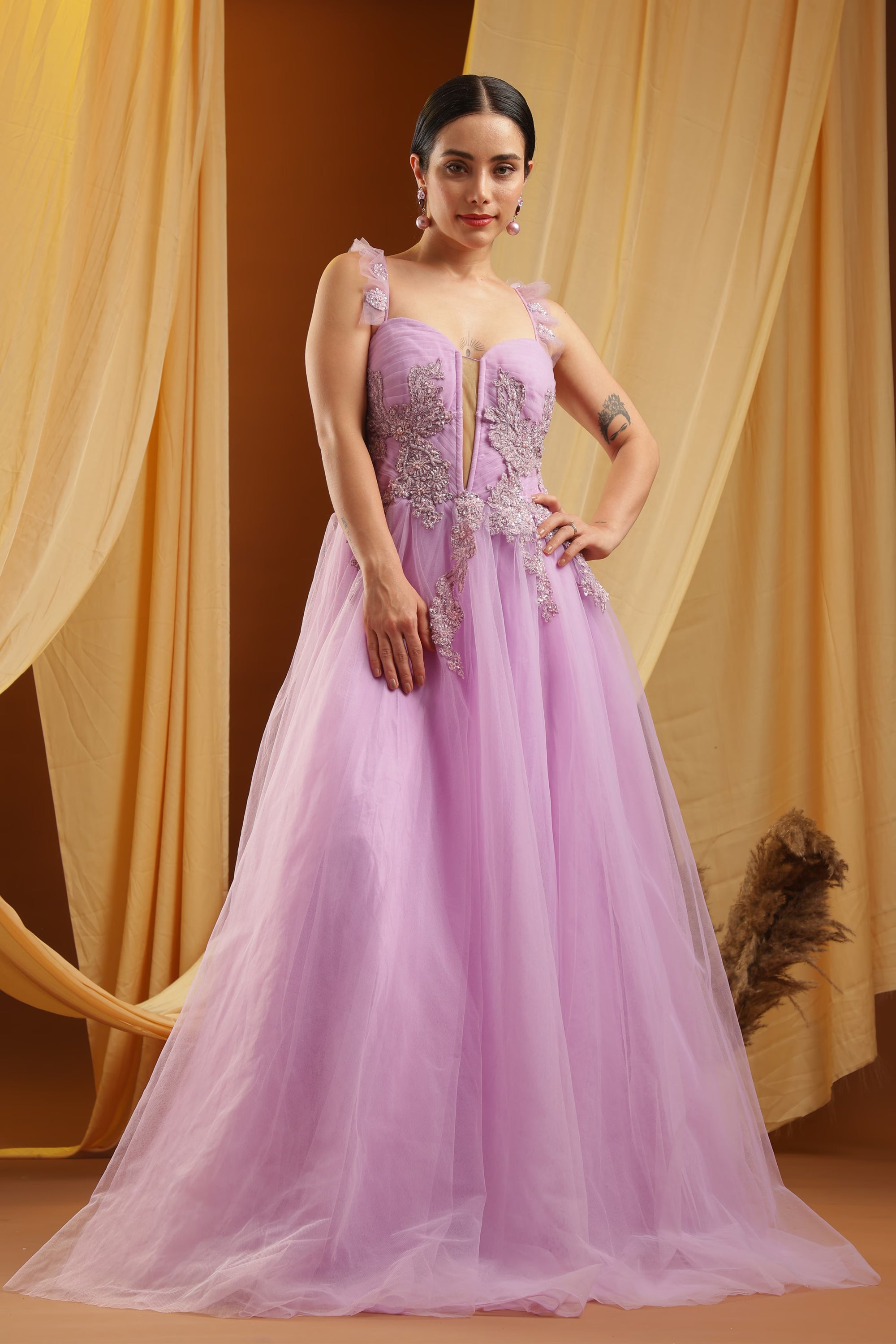Lilac Tulle Gown
