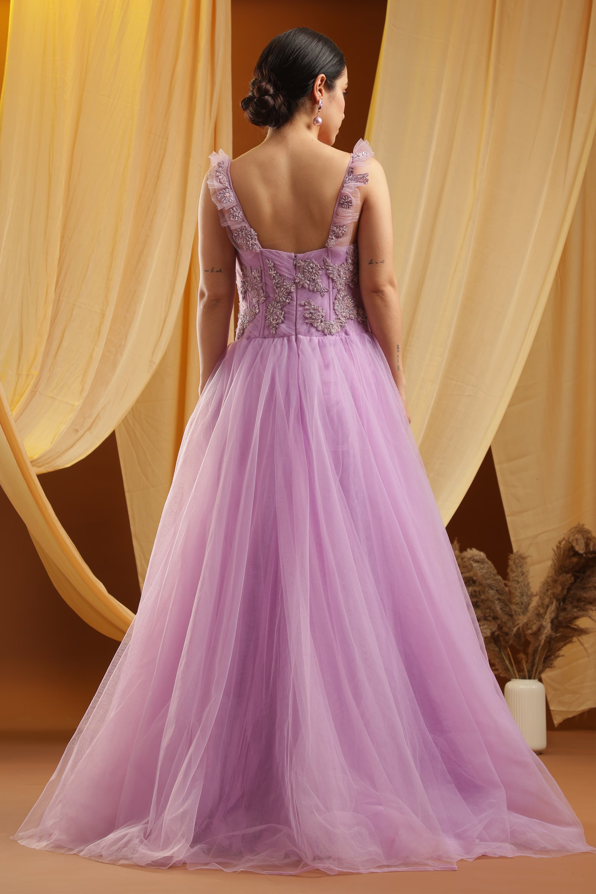 Lilac Tulle Gown