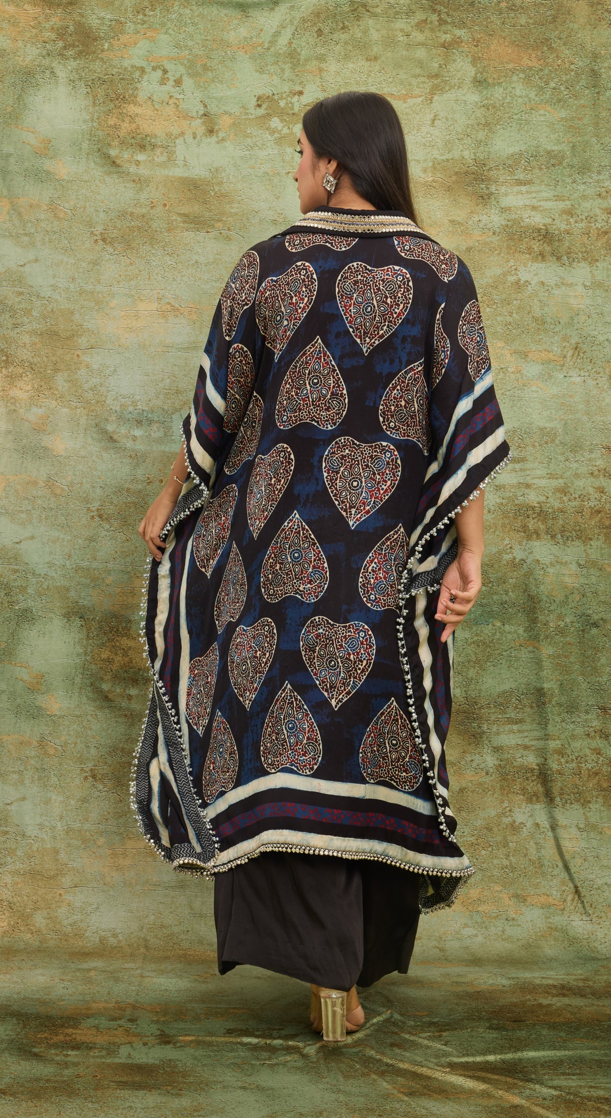 Midnight Paisley Mirror Kaftan Set