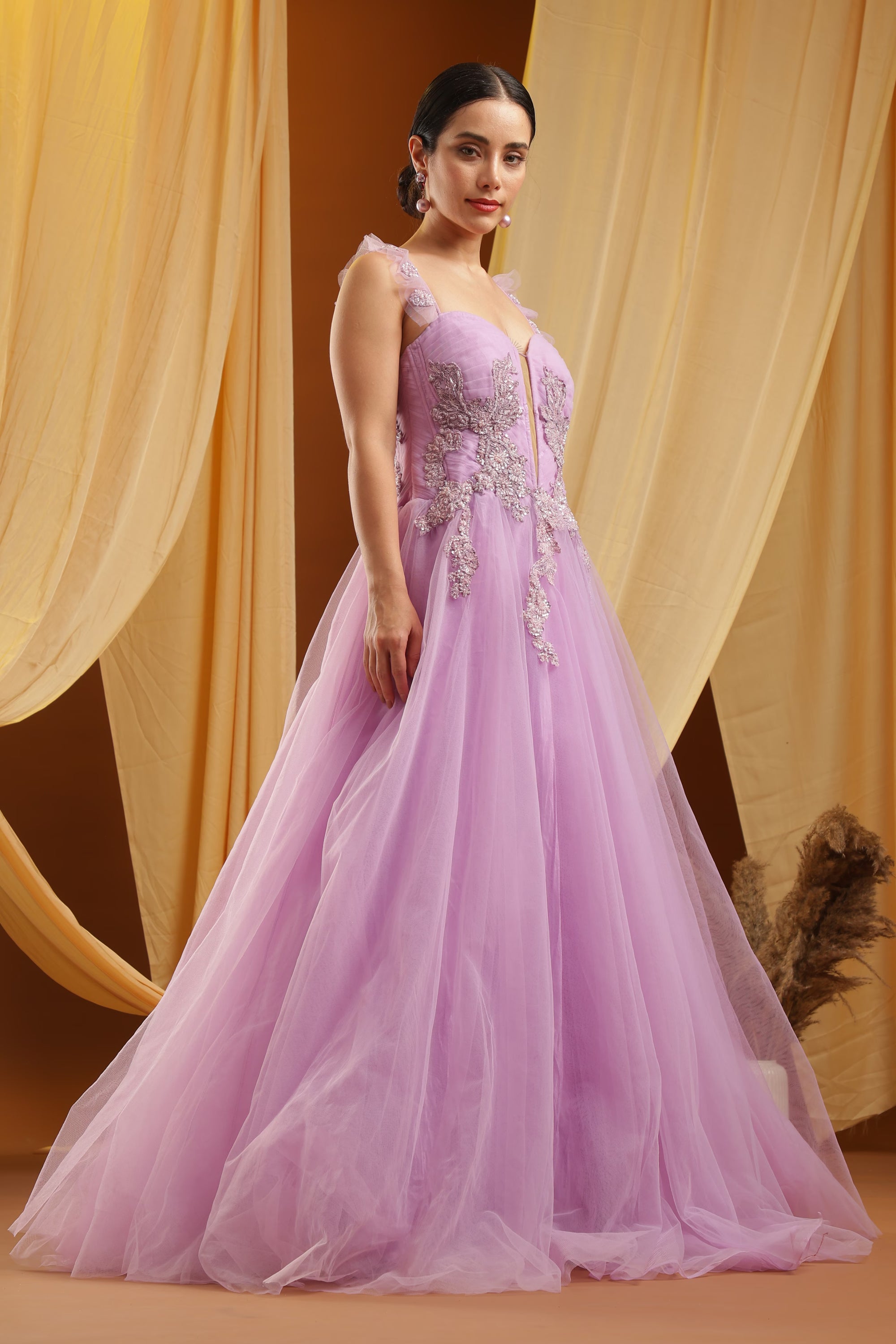 Lilac Tulle Gown