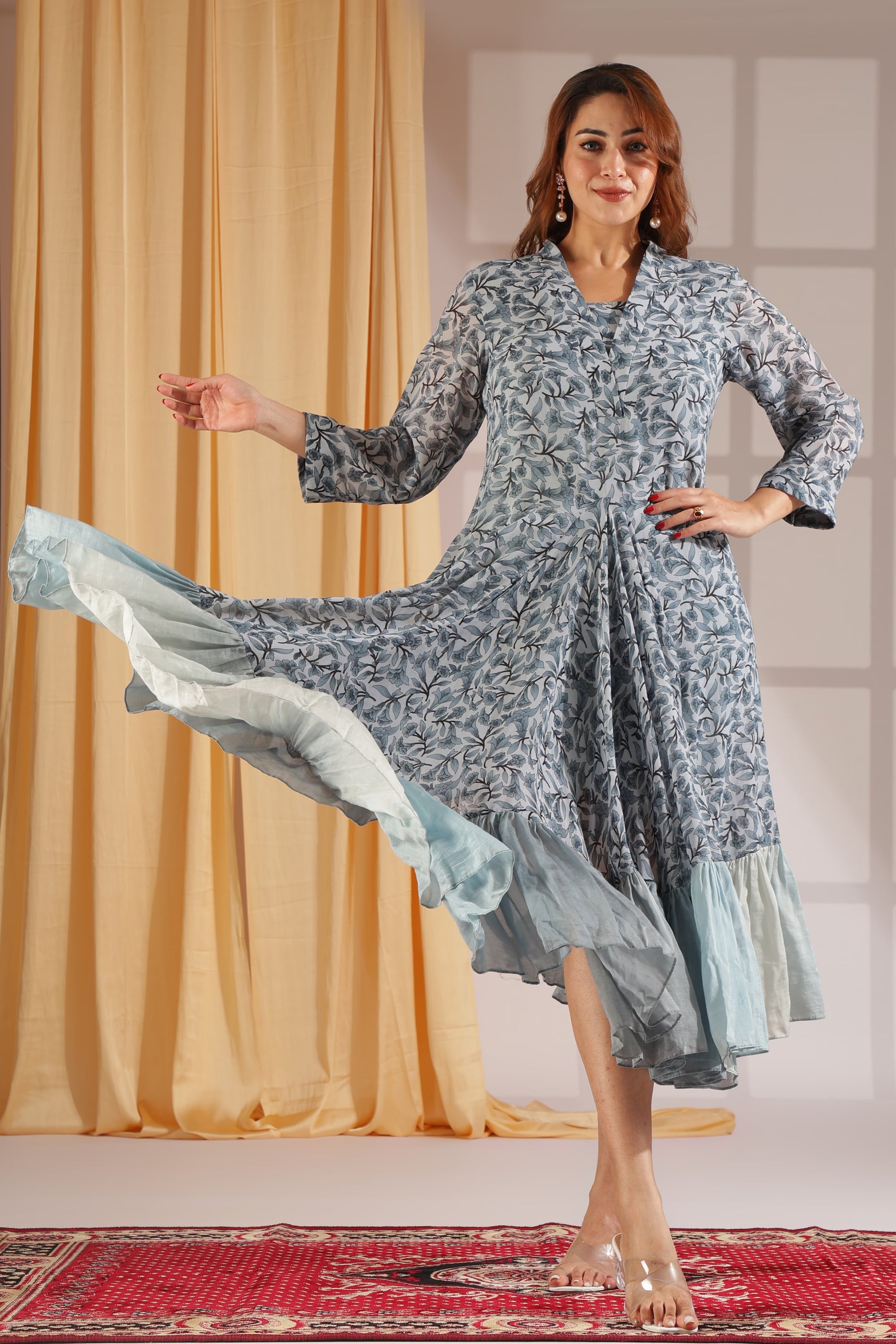 Icy Grove Chiffon Dress
