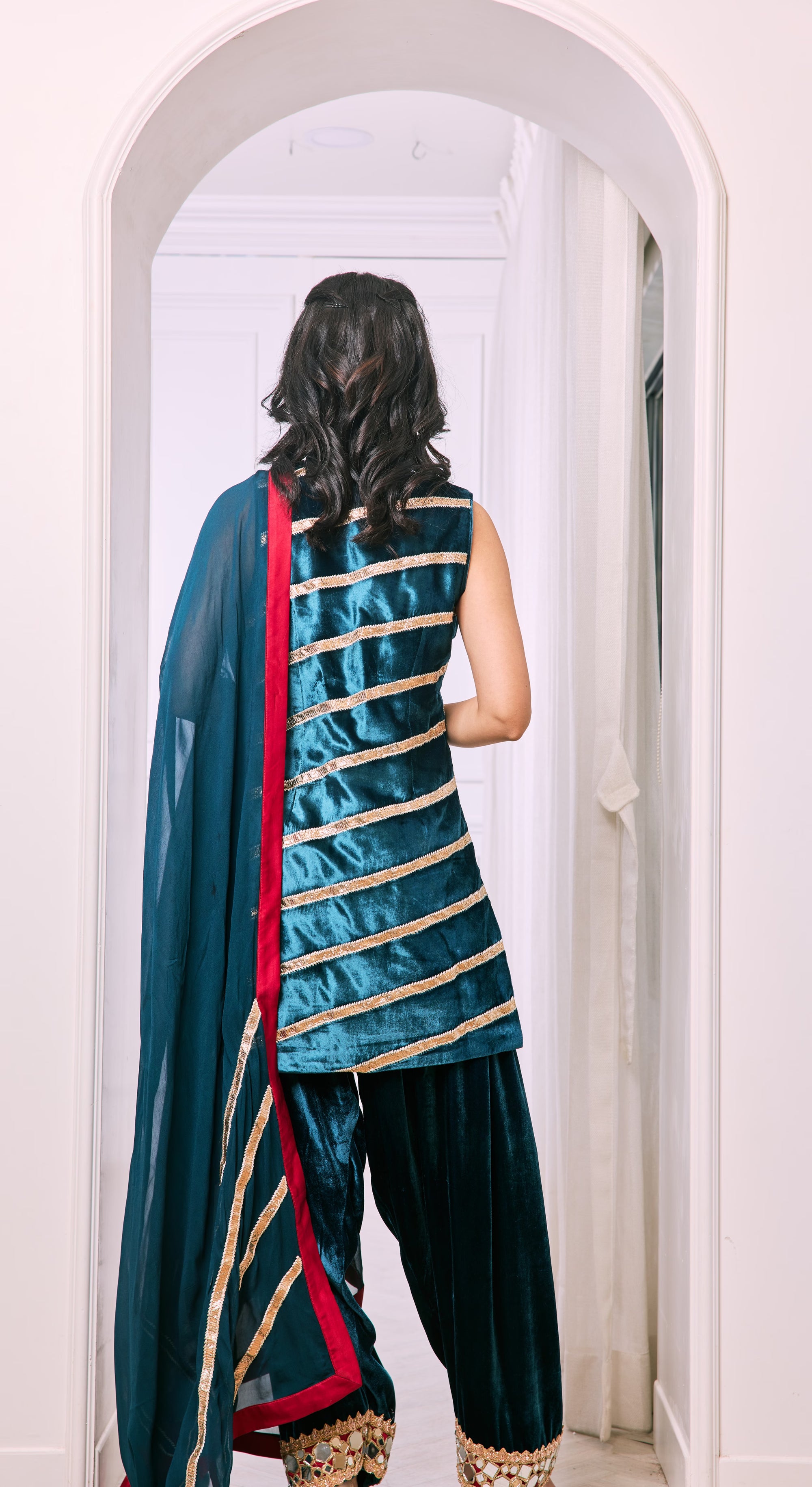 Velvet Azure Angrakha Set